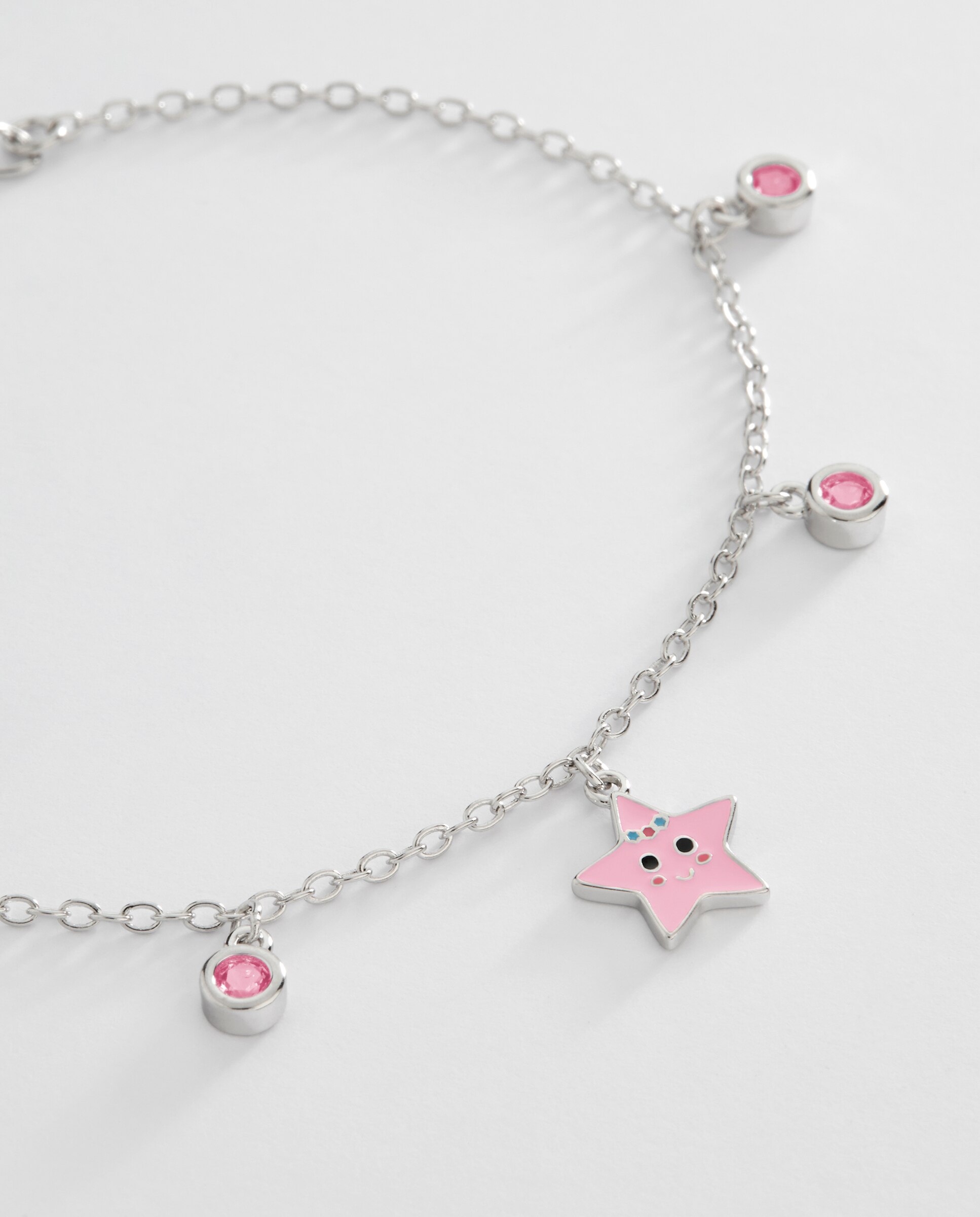 Imagen 3 de Pulsera de cadena de niña d03603/aq de plata rodiada - Marea - Rosa Rosa