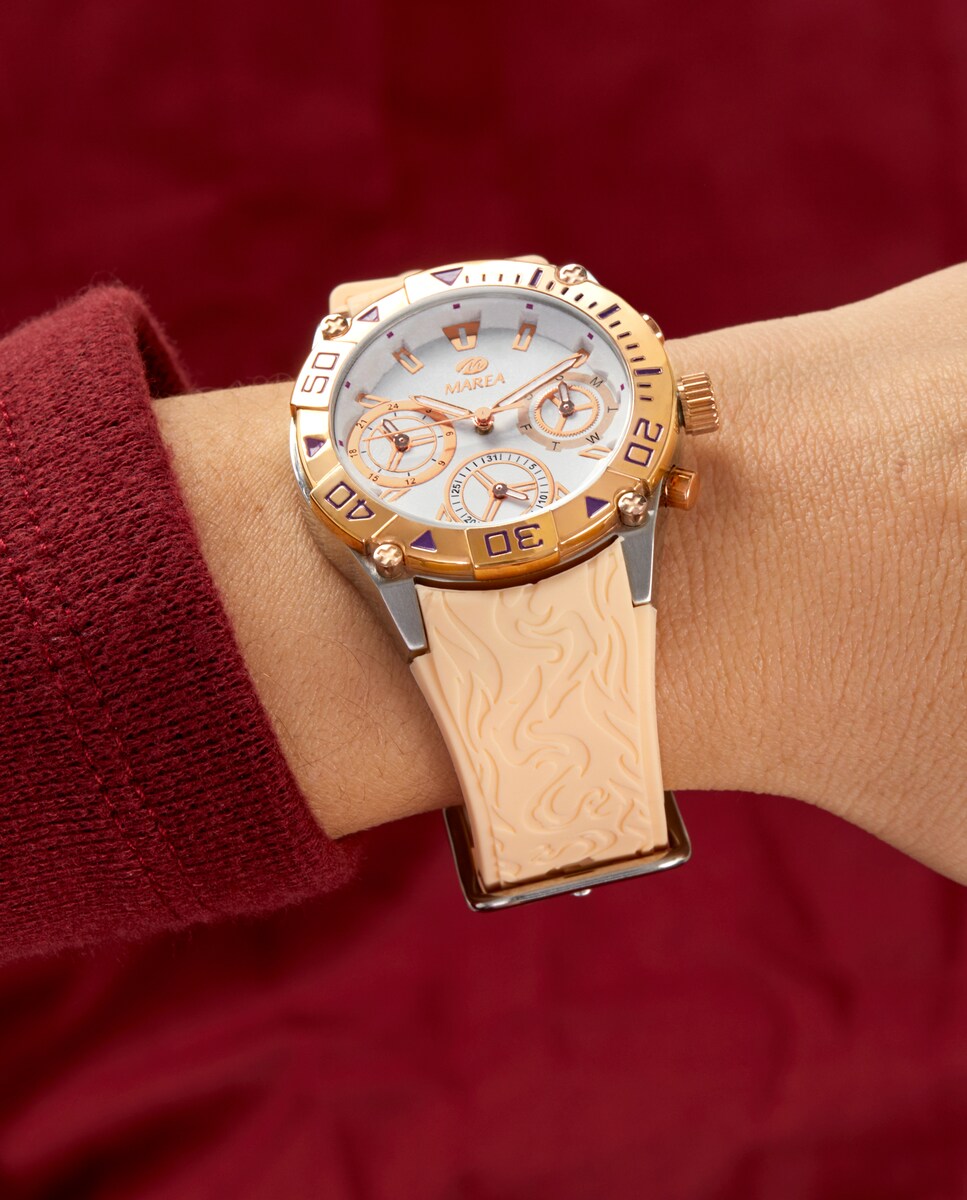 Reloj de mujer B35370/3 multifunción beige Marrón-2