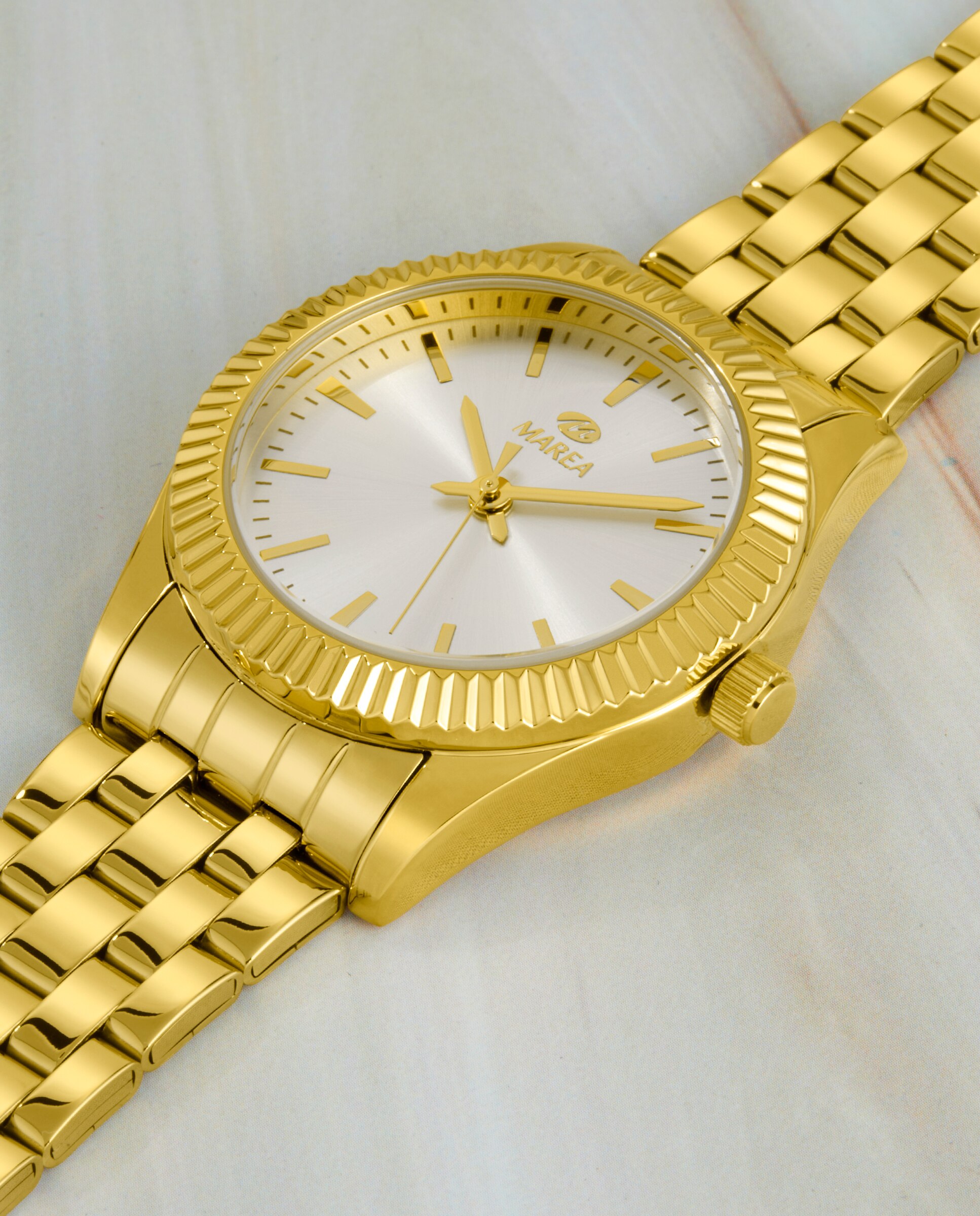 Reloj de mujer b21197/6 correa de acero dorado y esfera plateada - Marea - Dorado Dorado-3
