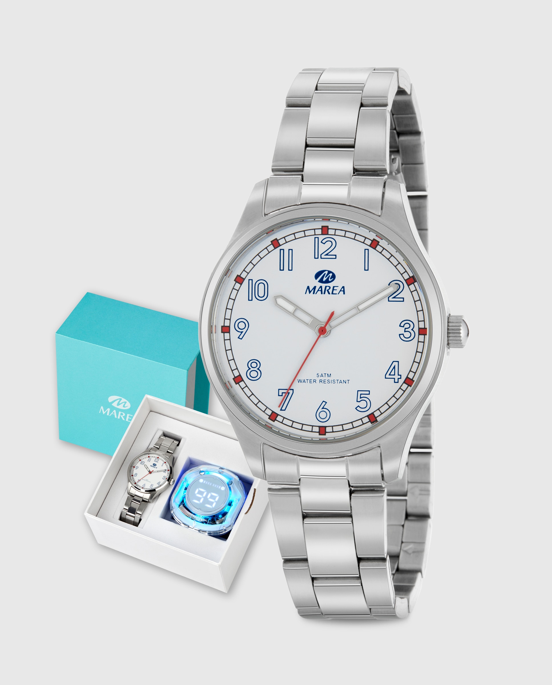 Imagen 0 de Reloj infantil b36204/1 correa de acero y auriculares Plateado