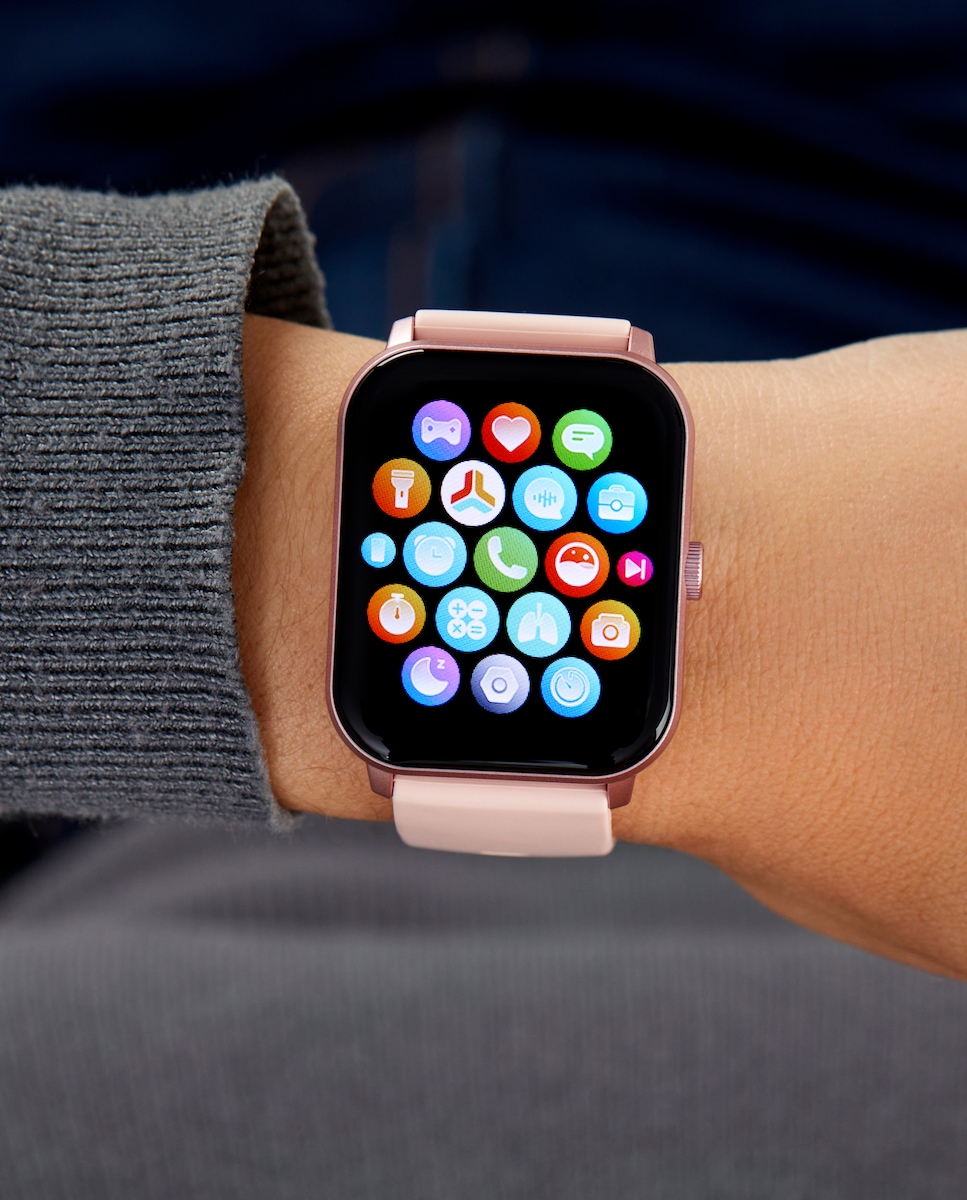Reloj unisex smartwatch B59009/3 con correa rosa de silicona Rosa-2