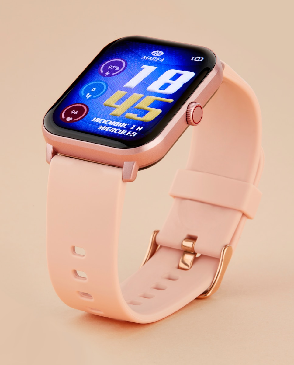 Reloj unisex smartwatch B59009/3 con correa rosa de silicona Rosa-3