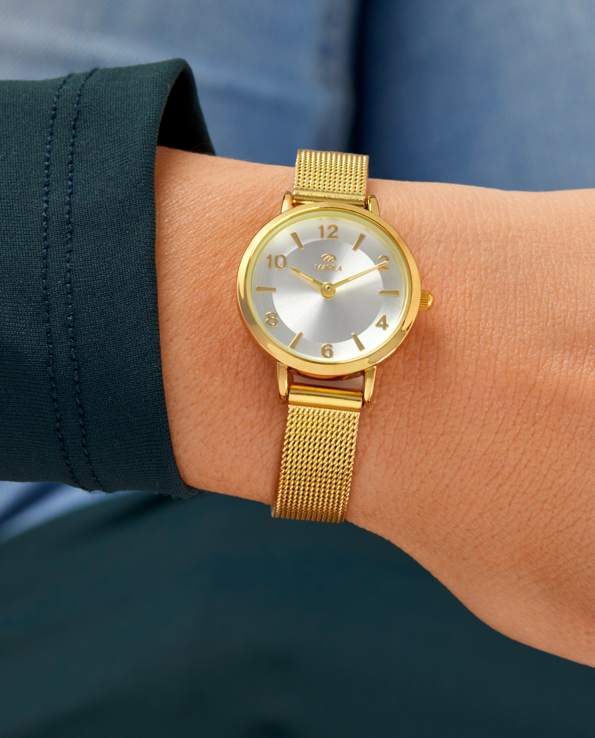 Reloj de mujer b41403/7 correa milanesa en color dorado y esfera blanca - Marea - Dorado Dorado-2