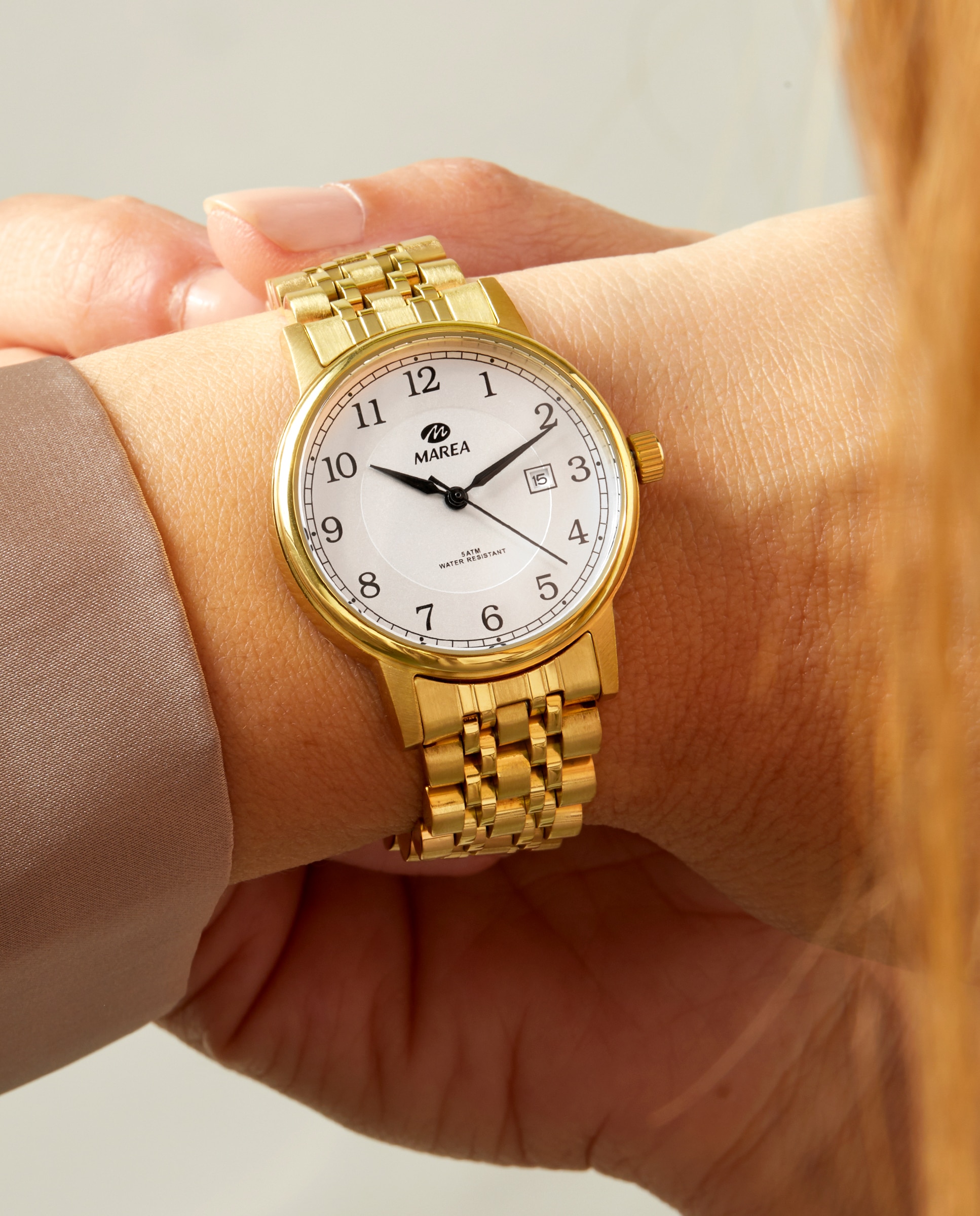 Reloj de mujer b36209/3 correa de acero dorado y esfera blanca - Marea - Dorado Dorado-2