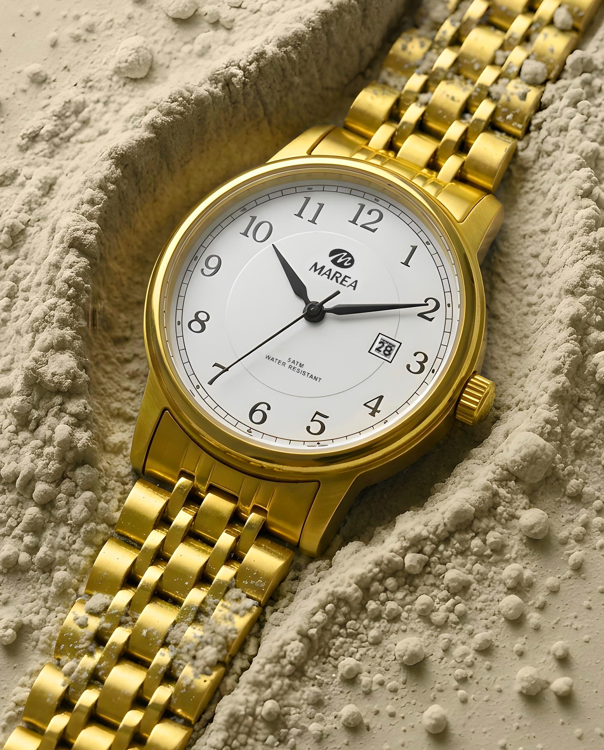 Reloj de mujer b36209/3 correa de acero dorado y esfera blanca - Marea - Dorado Dorado-3