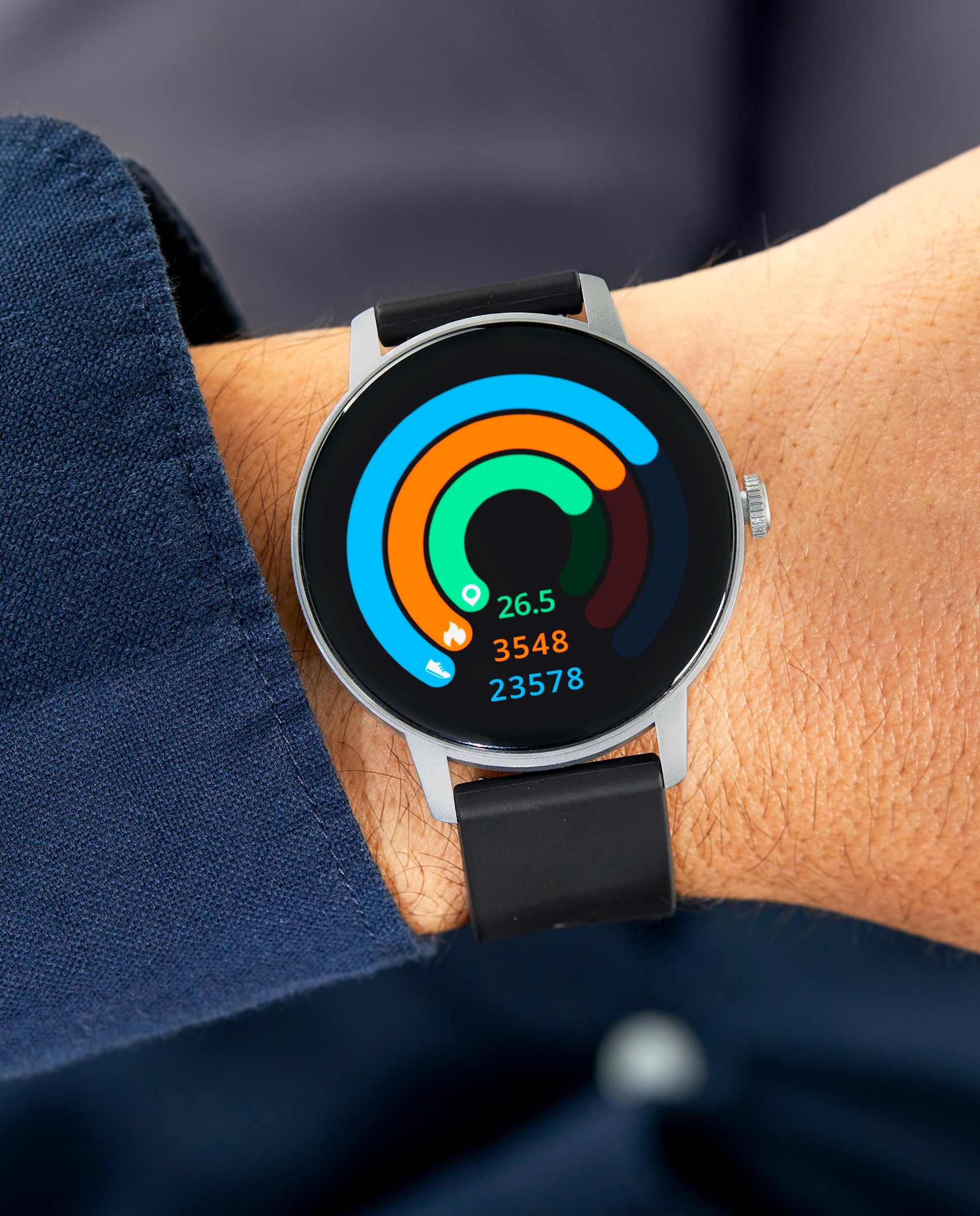 Smartwatch b63005/4 con correa de silicona - Marea - Negro Negro-2