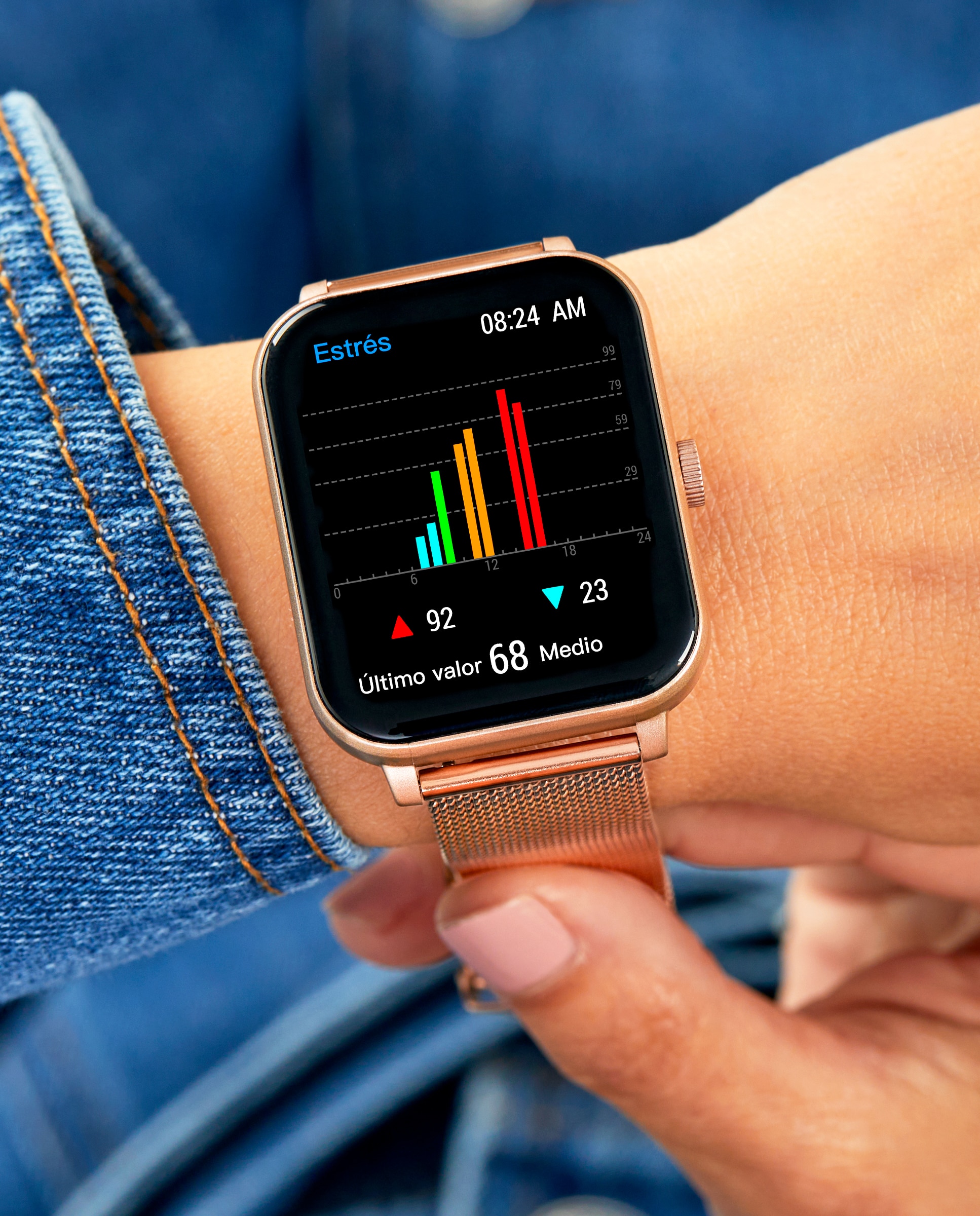 Imagen 2 de Smartwatch b63006/3 con correa de acero rose gold - Marea - Rosa Rosa