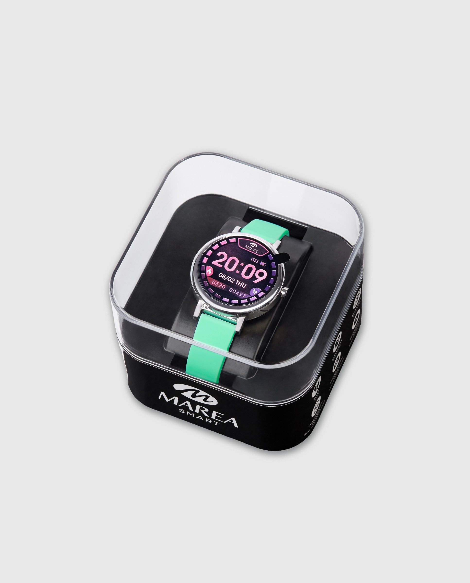 Smartwatch b61002/12 con correa verde de silicona - Marea - Verde claro Verde claro-4