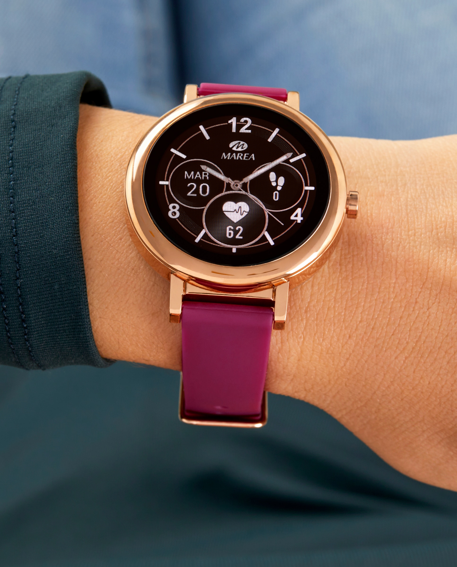 Smartwatch de mujer b61002/16 con correa de silicona - Marea - Burdeos Burdeos-2