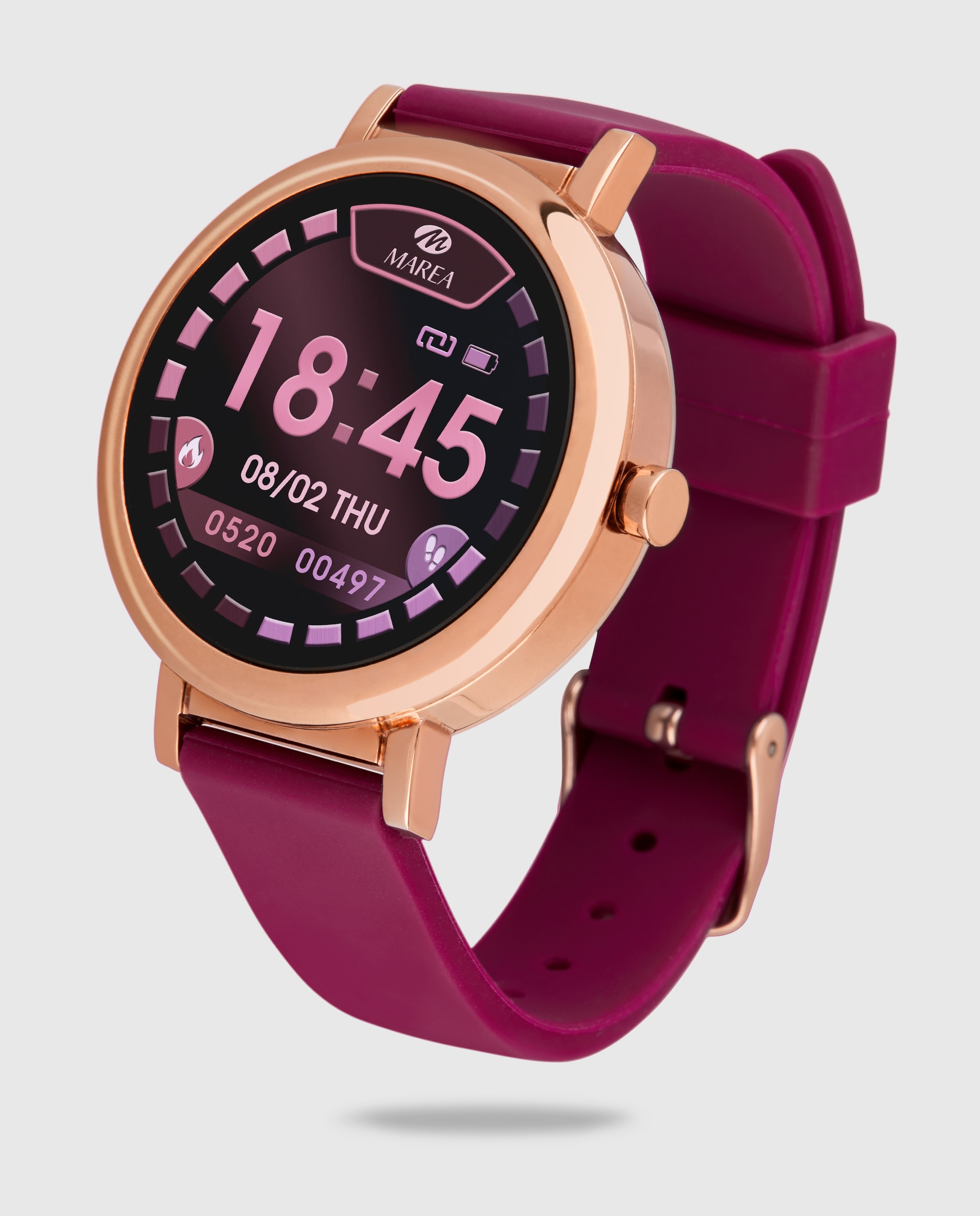 Smartwatch de mujer b61002/16 con correa de silicona - Marea - Burdeos Burdeos-3