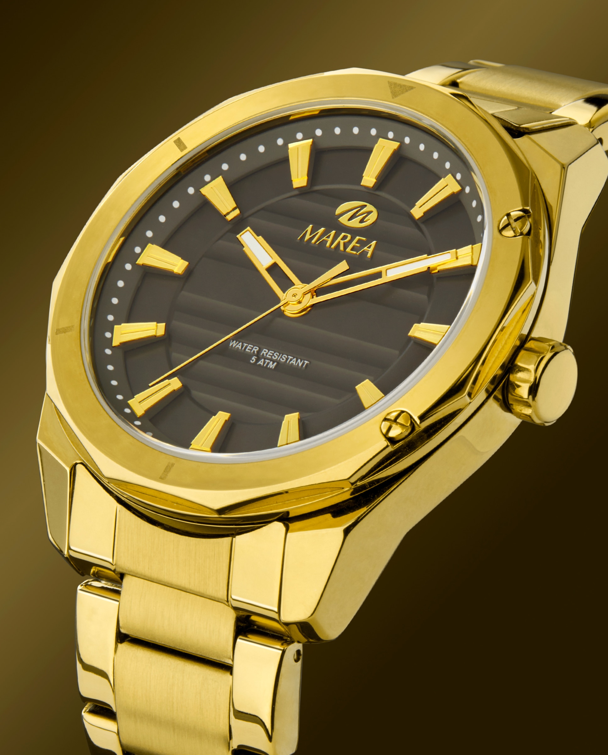 Reloj de hombre b54298/4 correa de acero dorado y esfera marrón - Marea - Dorado Dorado-3