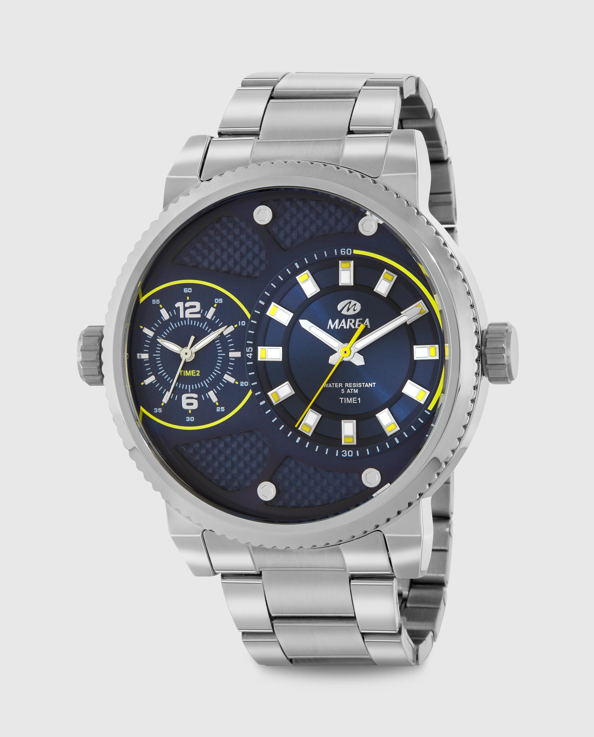 Imagen 0 de Reloj de hombre b54300/1 correa de acero y esfera azul marino Plateado