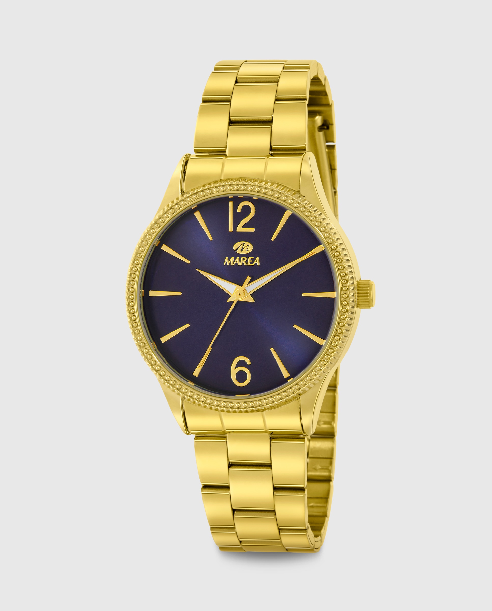 Reloj de mujer b41413/8 correa de acero dorado y esfera azul marino - Marea - Dorado Dorado-1