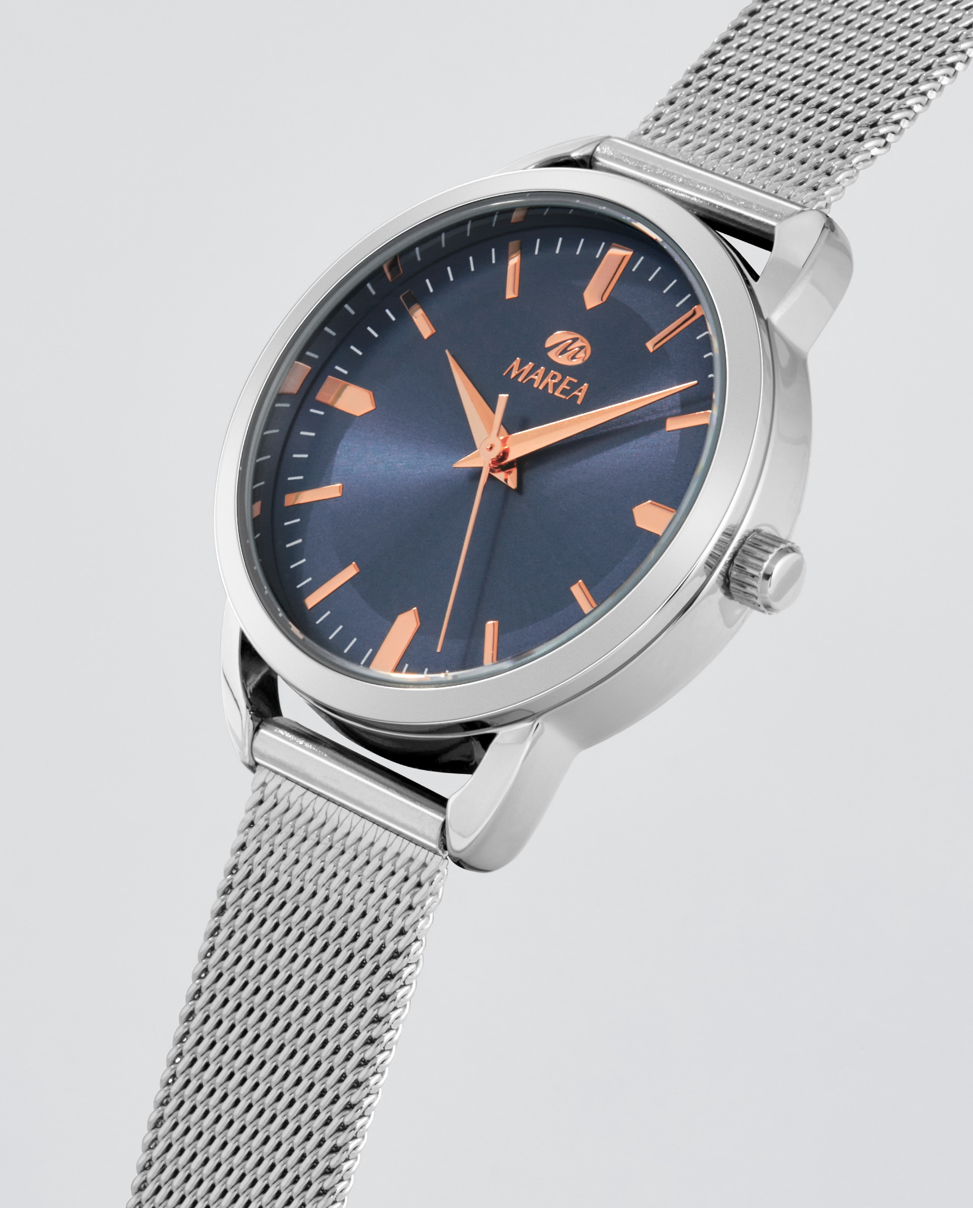 Imagen 3 de Reloj de mujer b41414/3 correa milanesa y esfera azul marino - Marea - Plateado Plateado