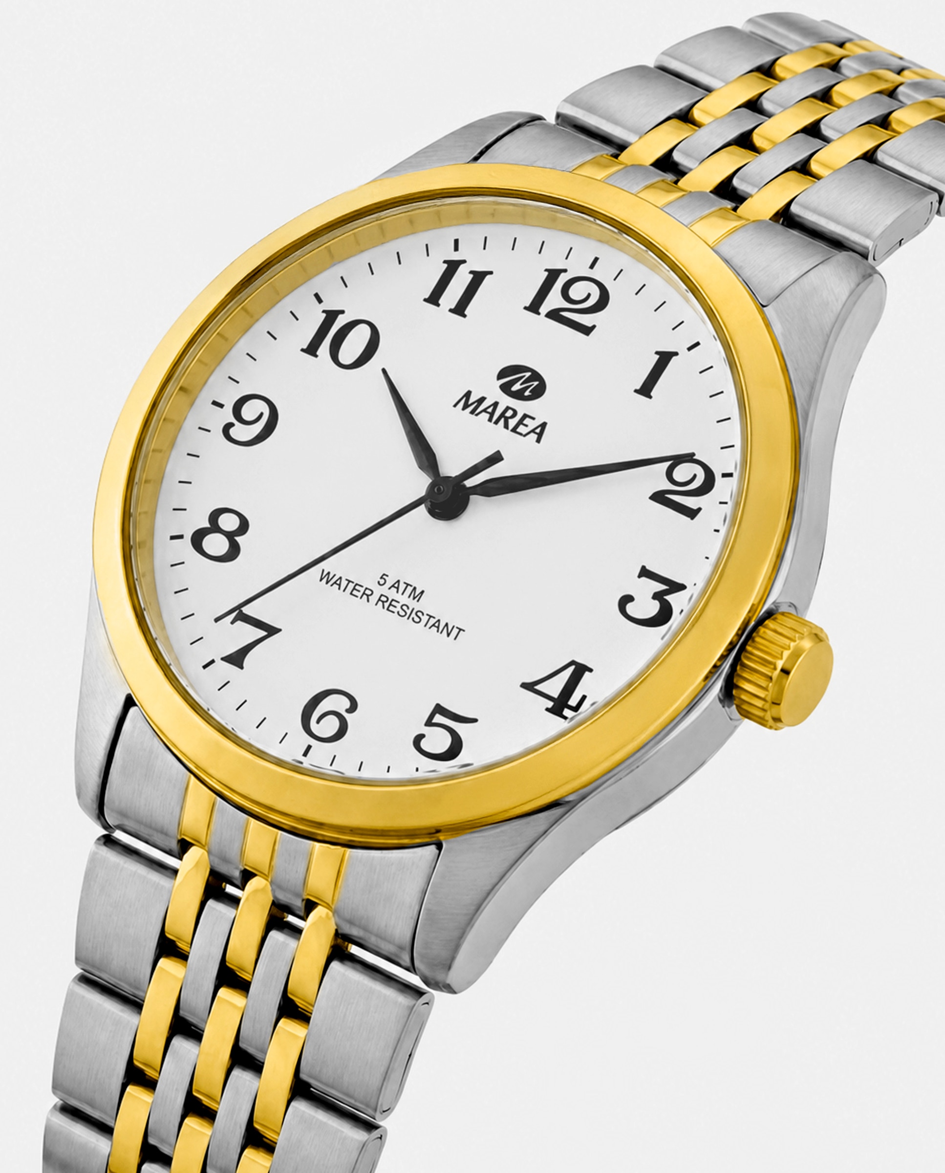 Reloj de hombre b21200/2 correa de acero bicolor y esfera blanca - Marea - Dorado Dorado-3