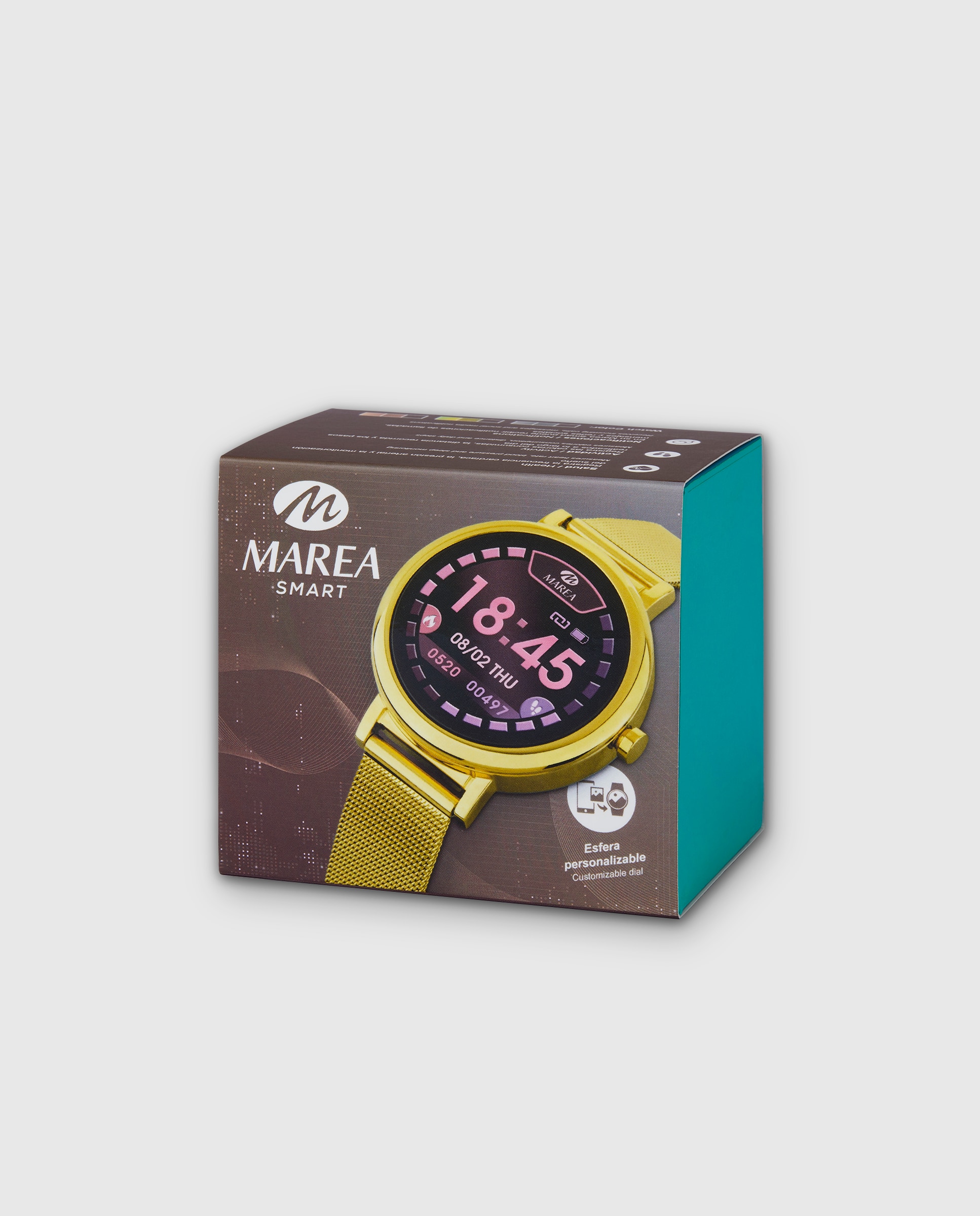 Smartwatch b61002/20 con correa de malla milanesa de acero - Marea - Plateado Plateado-4