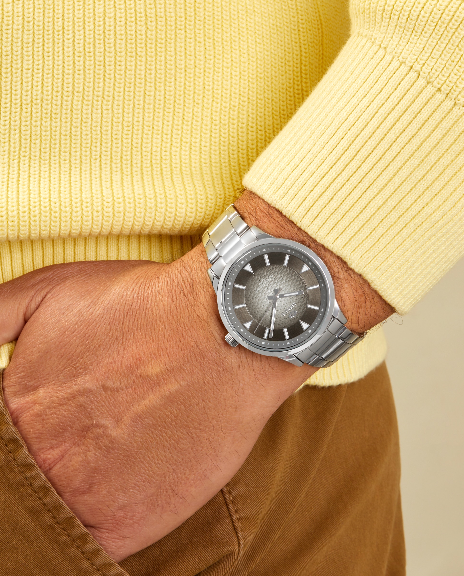 Reloj de hombre b41417/1 correa de acero y esfera gris oscuro - Marea - Plateado Plateado-2