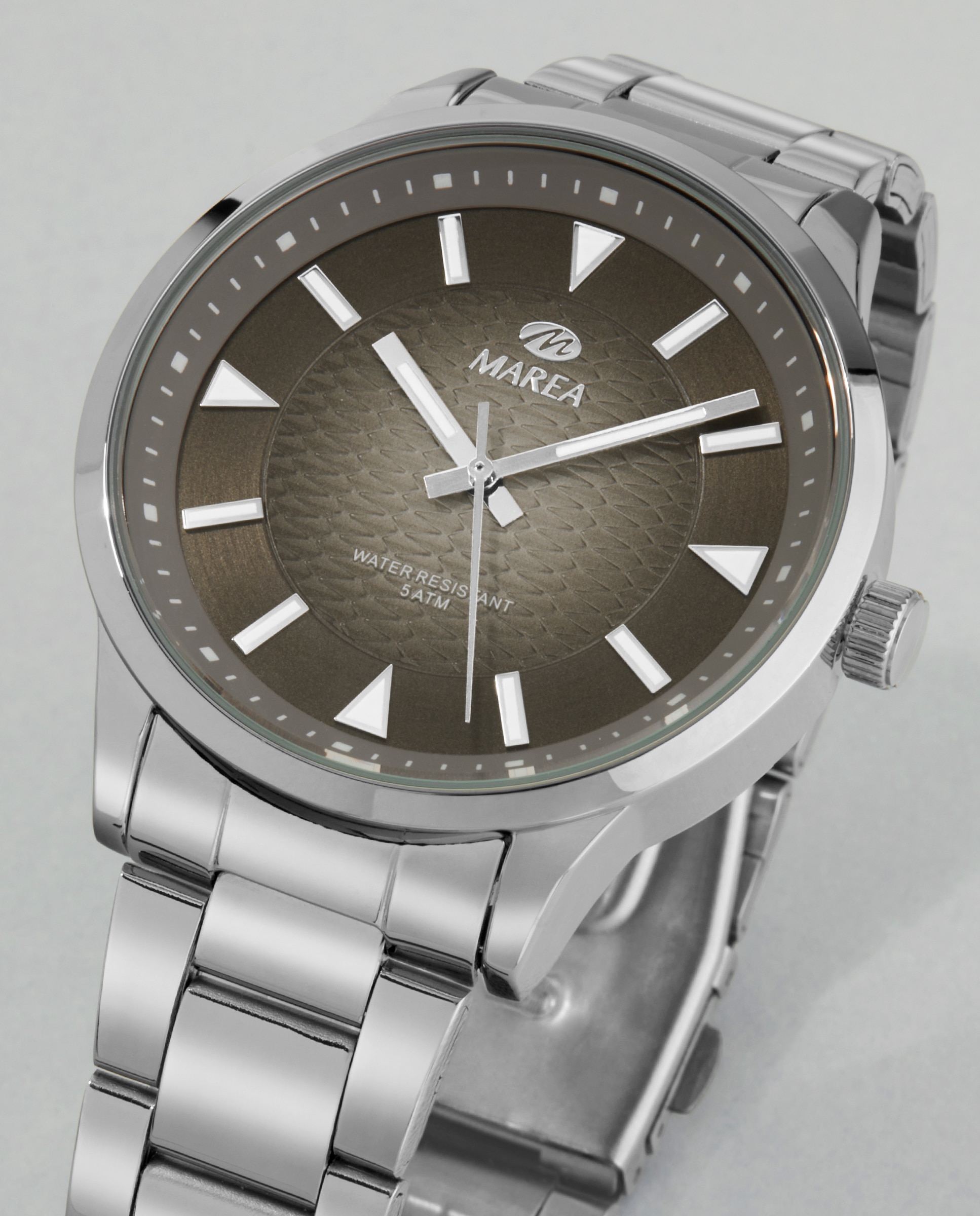 Reloj de hombre b41417/1 correa de acero y esfera gris oscuro - Marea - Plateado Plateado-3