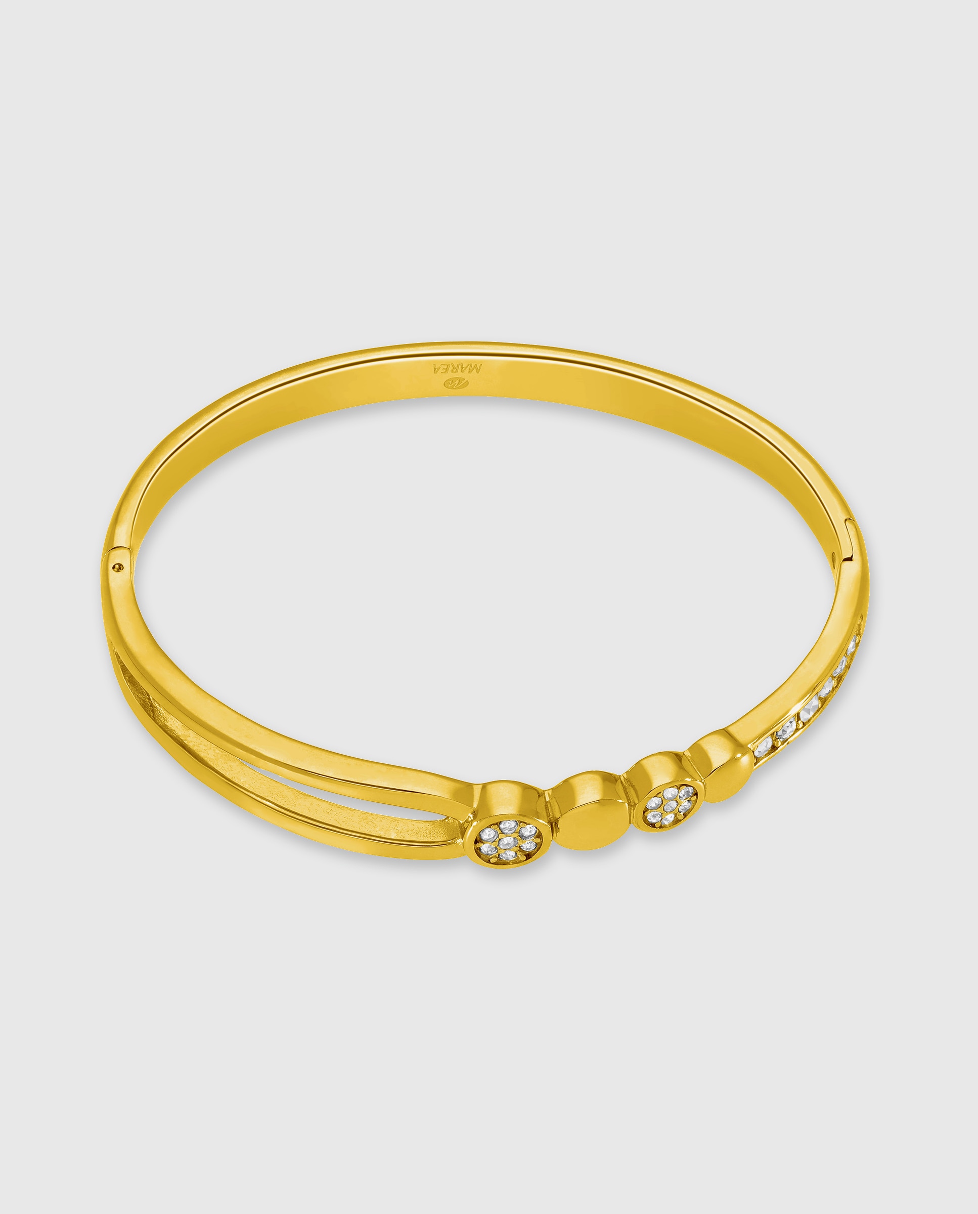 Imagen 0 de Pulsera rígida c03103/af de acero dorado Blanco
