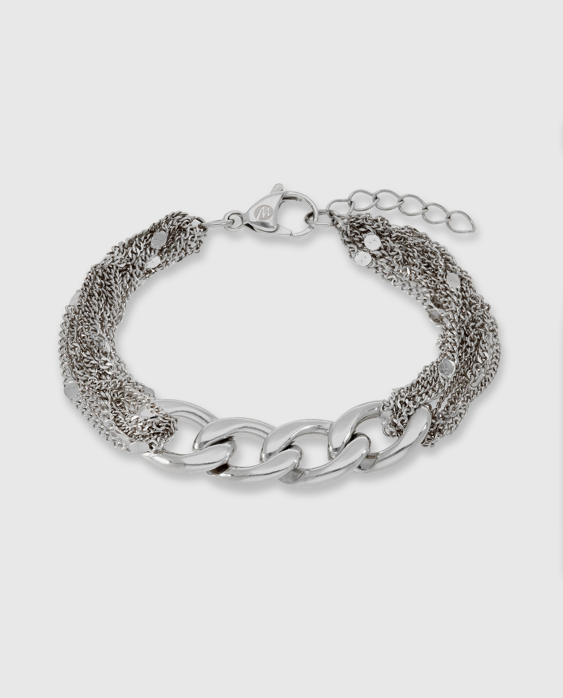 Imagen 0 de Pulsera de cadena c03103/al de acero Plateado