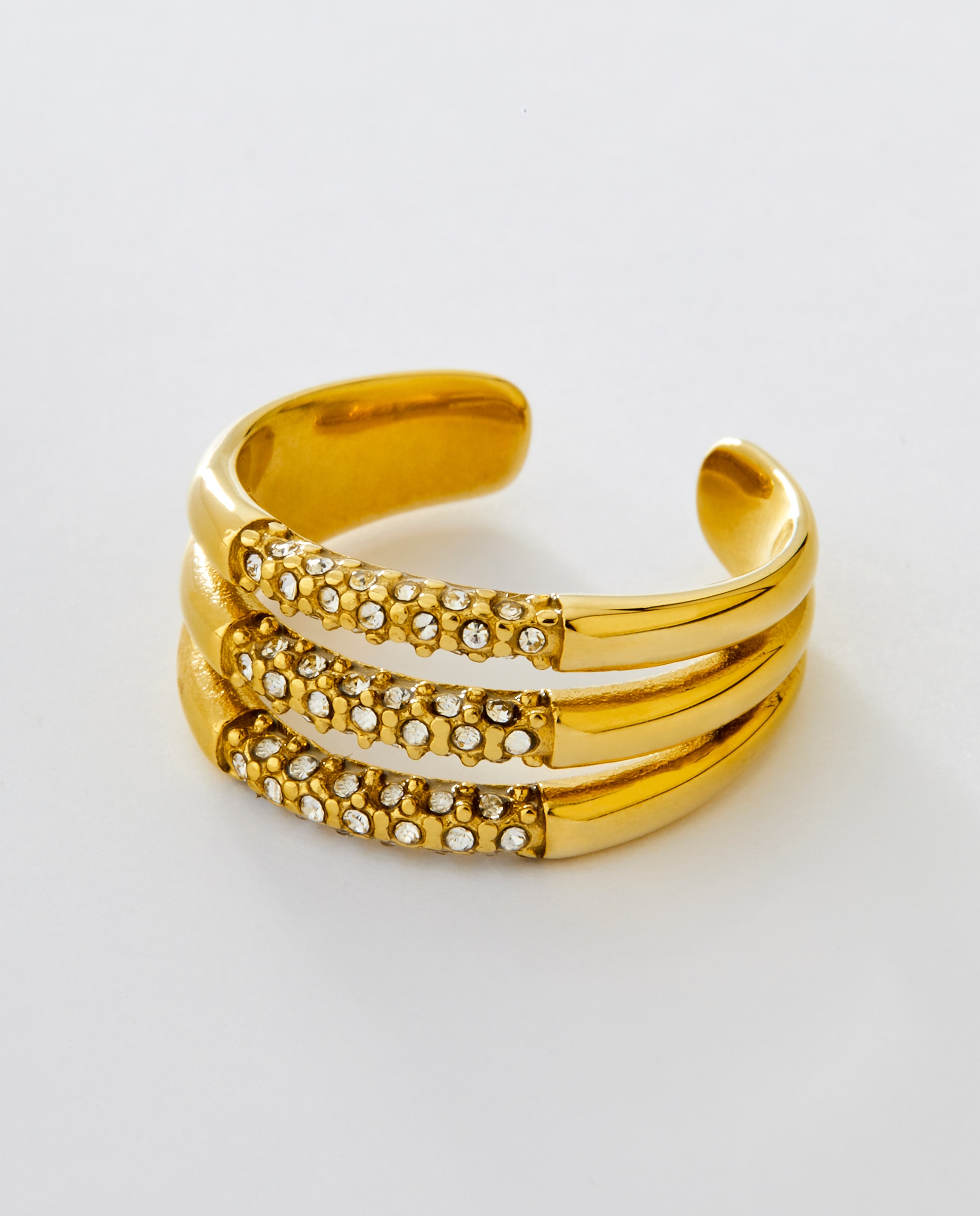 Anillo c03106/ab14 de acero dorado - Marea - Blanco Blanco-3