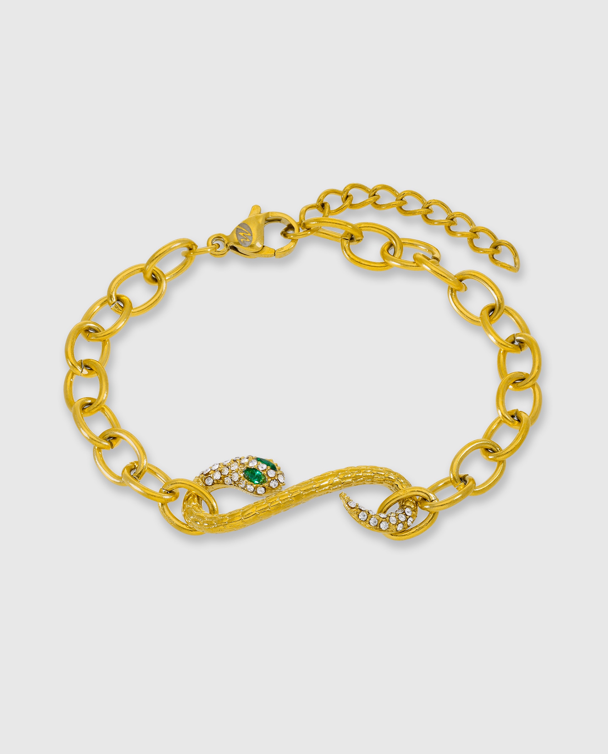 Imagen 0 de Pulsera de cadena c03103/ab de acero dorado Verde