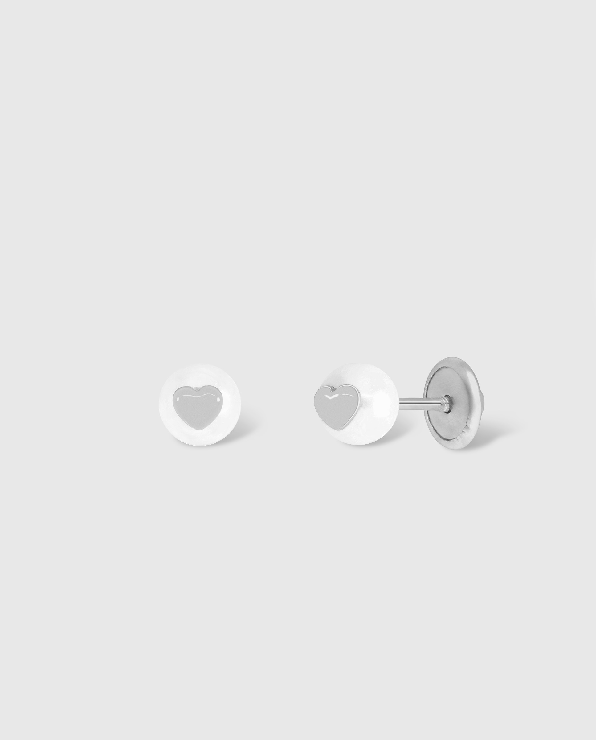 Imagen 0 de Pendientes de botón d03401/au de plata rodiada Plateado