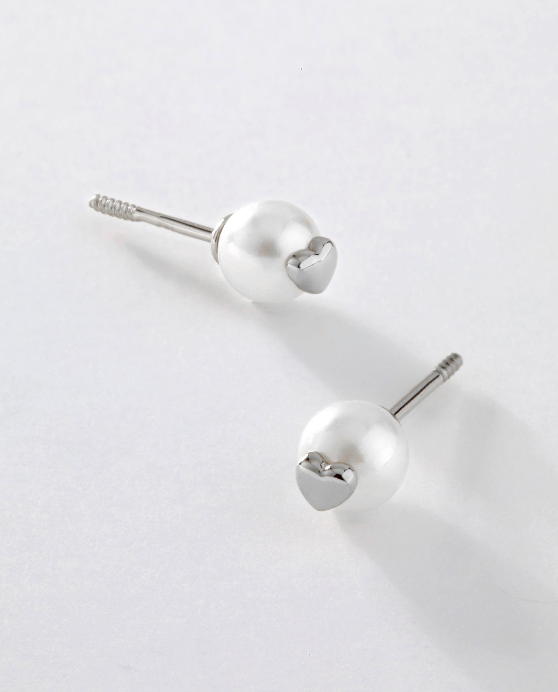 Pendientes de botón d03401/au de plata rodiada - Marea - Plateado Plateado-3