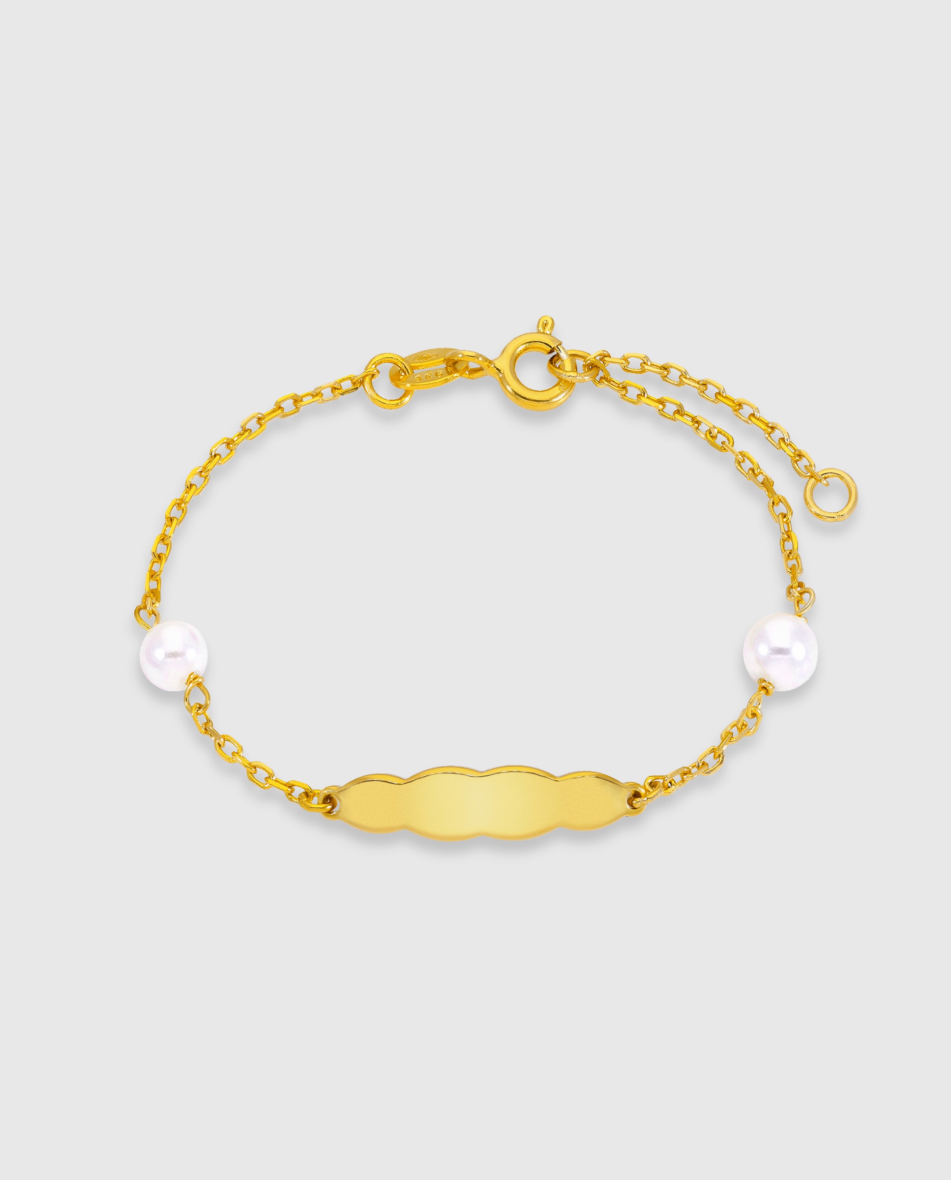 Imagen 0 de Pulsera de cadena de niña d03403/ah de plata rodiada bañada en oro de 18k Dorado