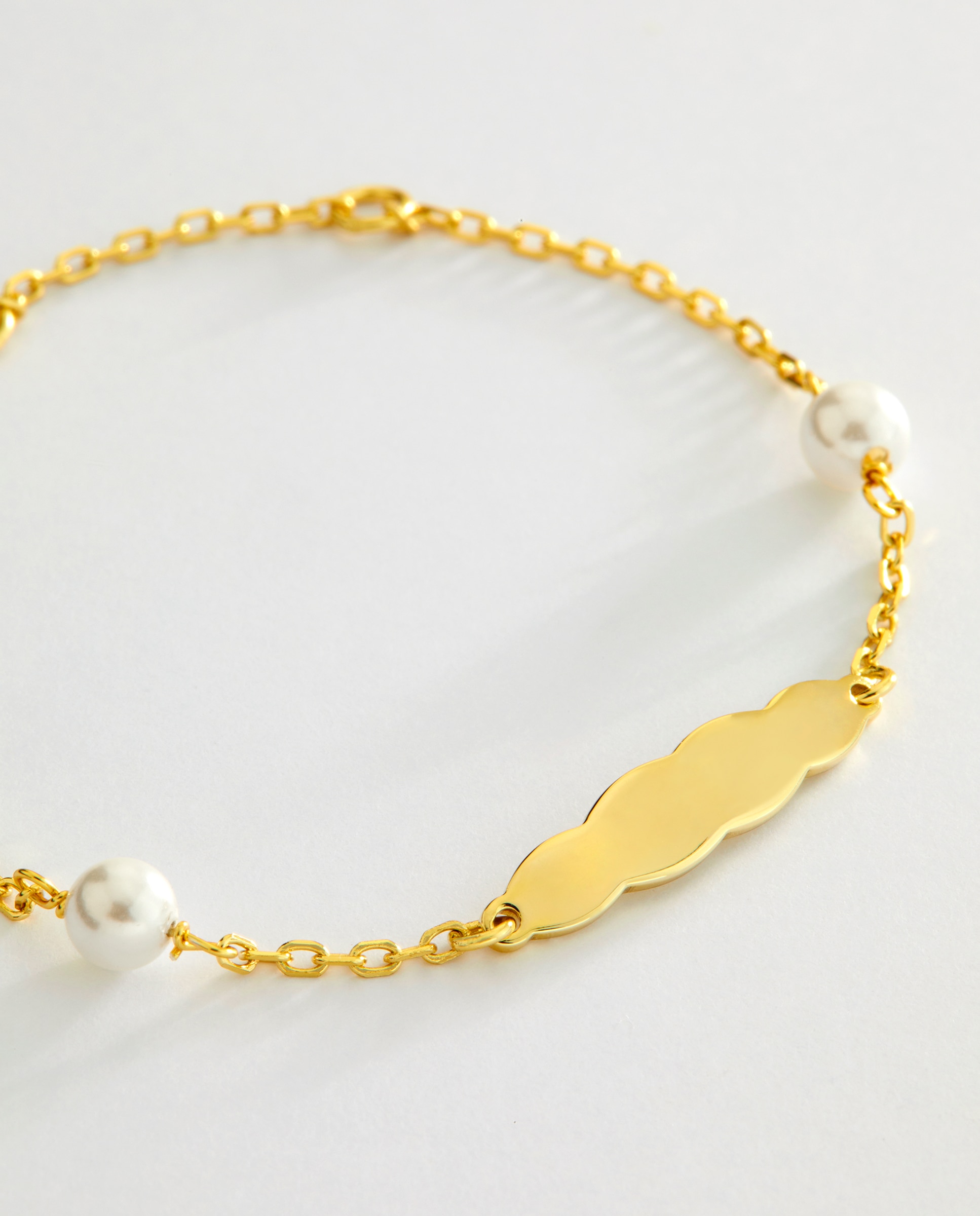 Pulsera de cadena de niña d03403/ah de plata rodiada bañada en oro de 18k - Marea - Dorado Dorado-3