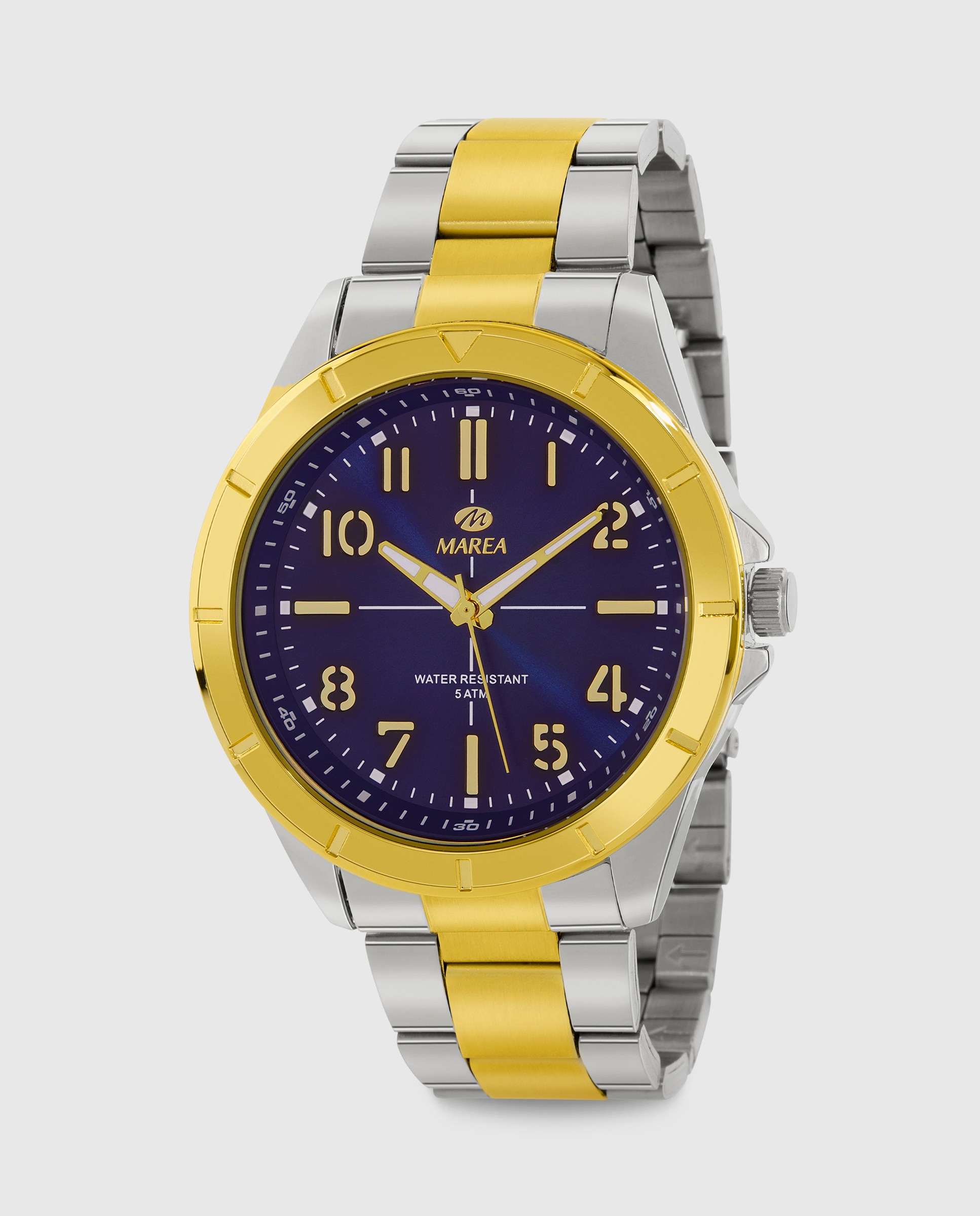 Imagen 0 de Reloj de hombre b41336/6 correa de acero bicolor y esfera azul marino Dorado