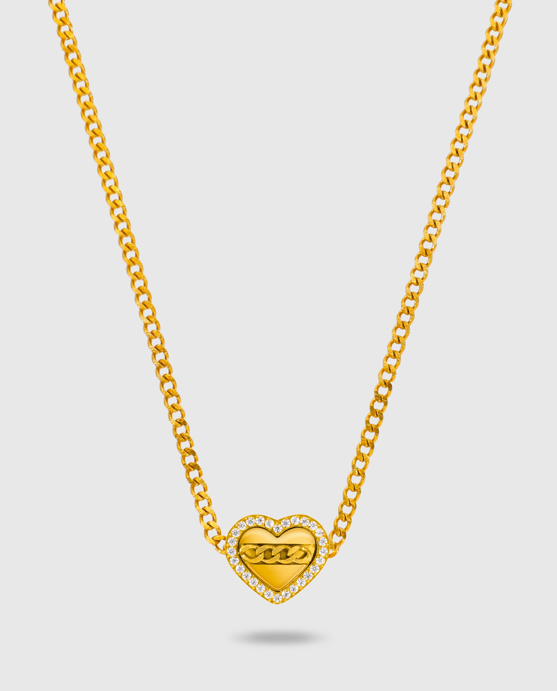 Collar de acero dorado c02107/bd con cadena de eslabones - Marea - Dorado Dorado-1