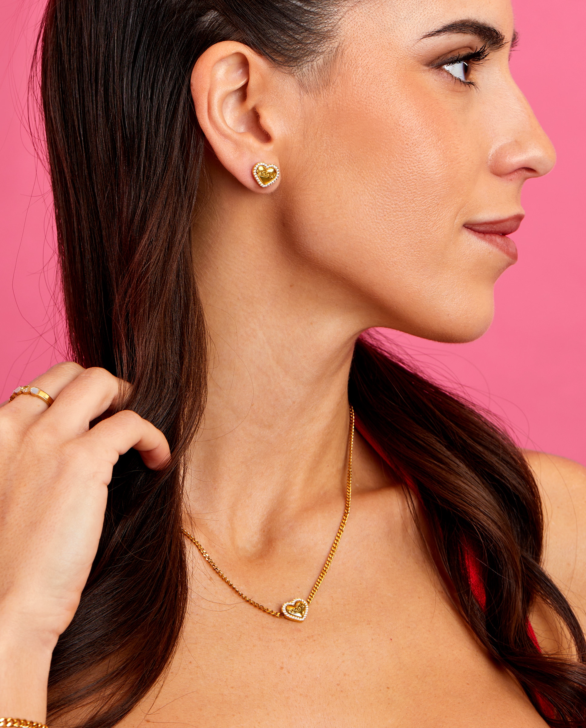 Collar de acero dorado c02107/bd con cadena de eslabones - Marea - Dorado Dorado-3