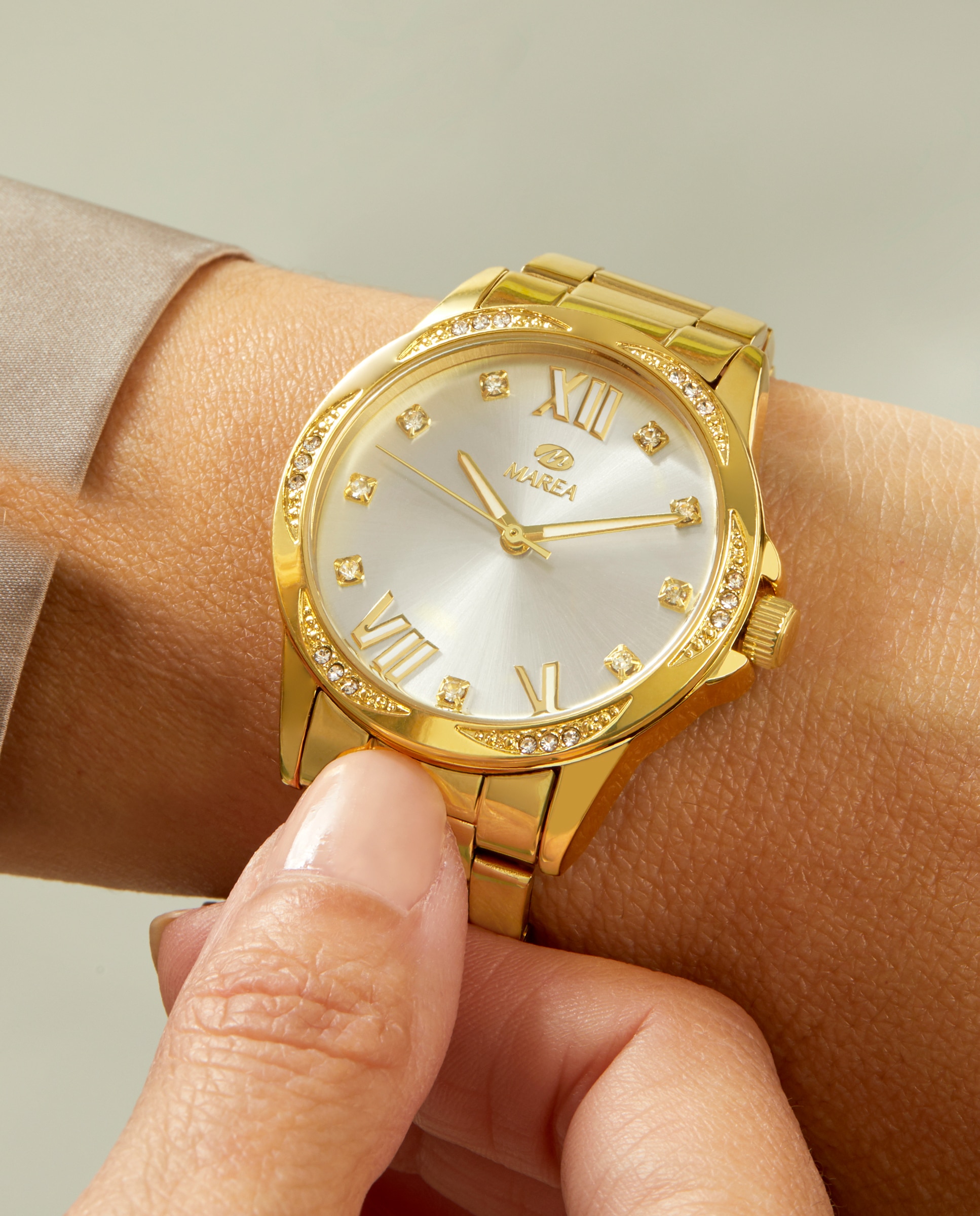 Reloj de mujer b41415/5 correa de acero dorado y esfera blanca - Marea - Dorado Dorado-2