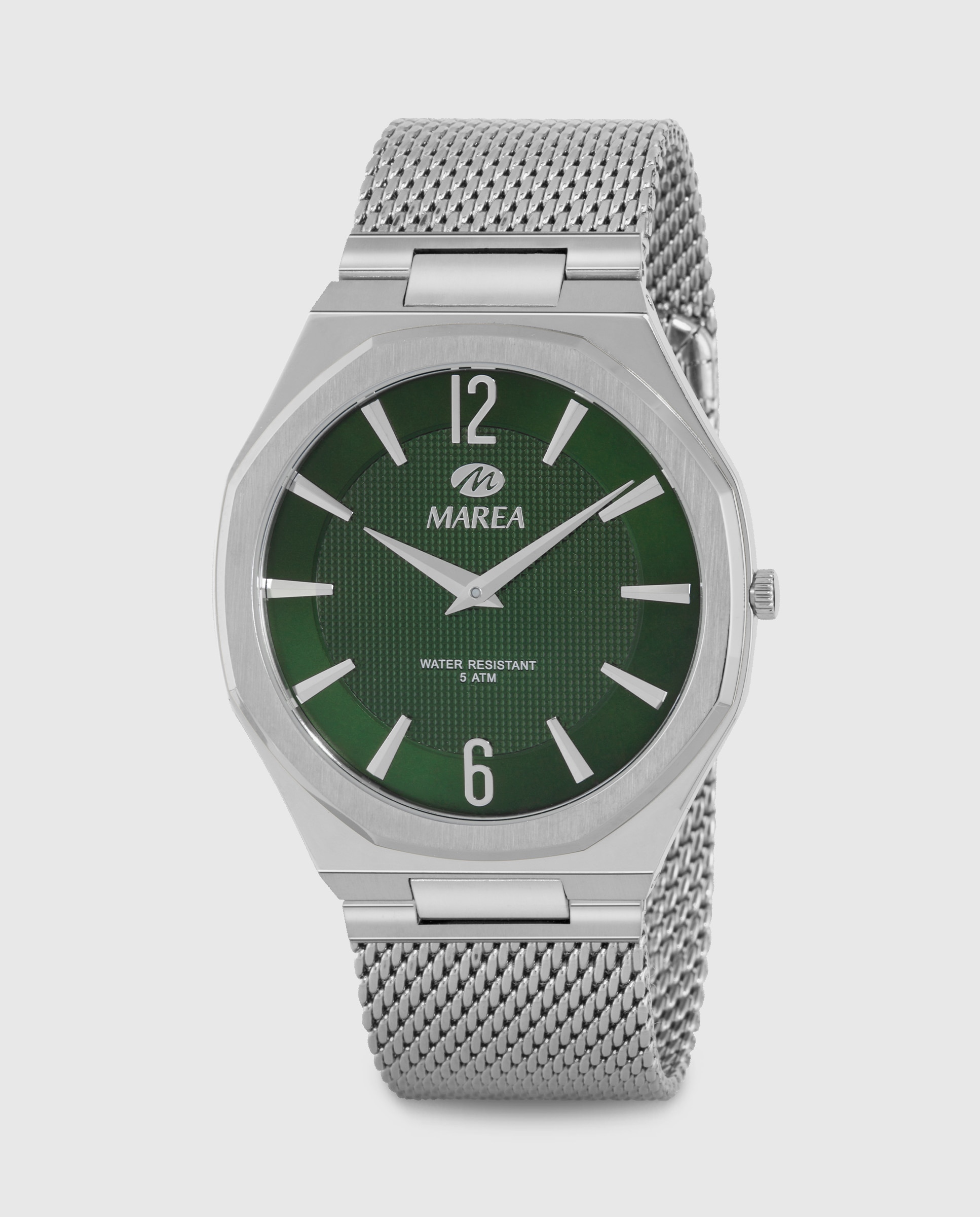Imagen 0 de Reloj de hombre b54309/2 correa de acero y esfera verde Plateado