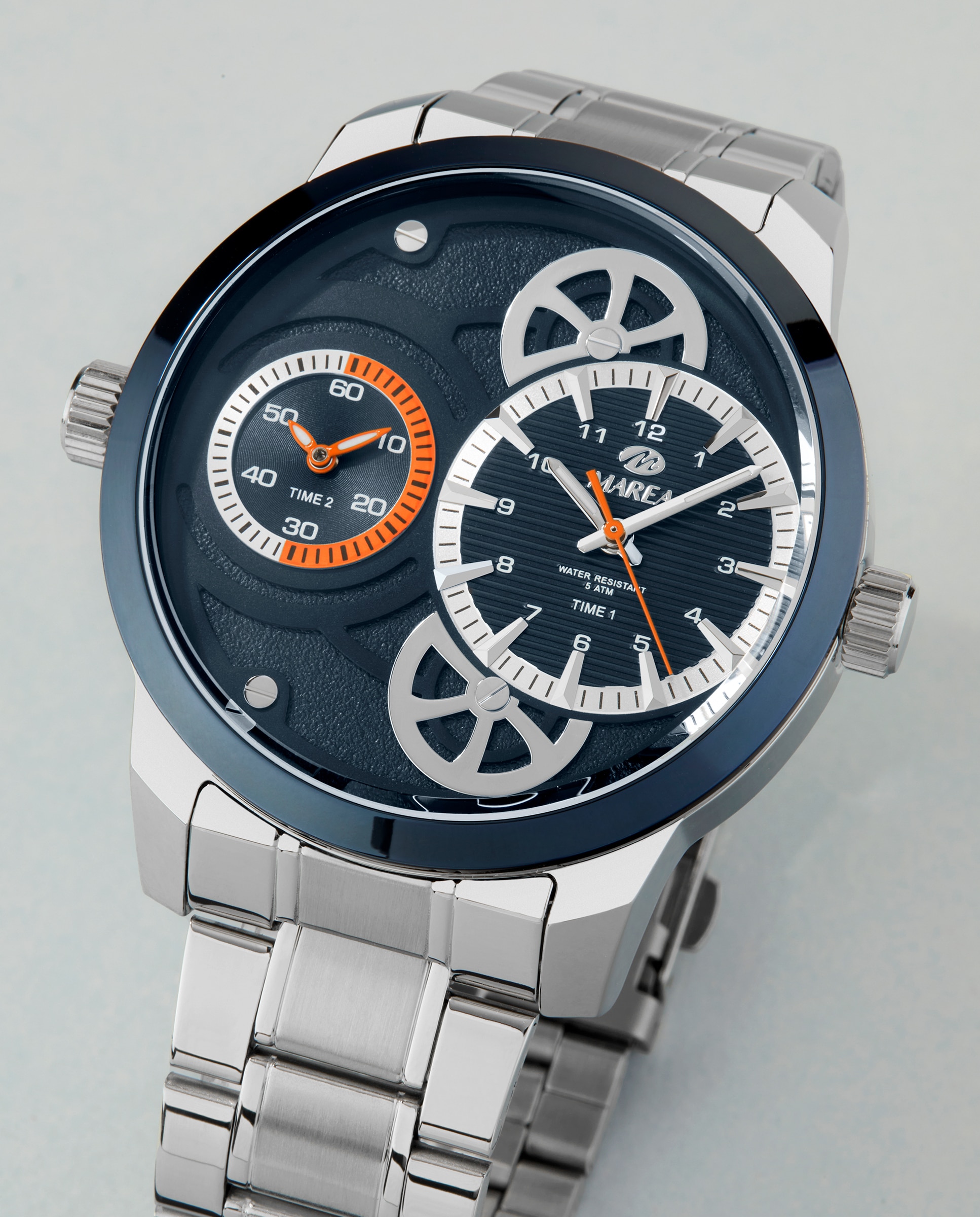 Reloj de hombre b54306/2 correa de acero y esfera azul marino - Marea - Plateado Plateado-3