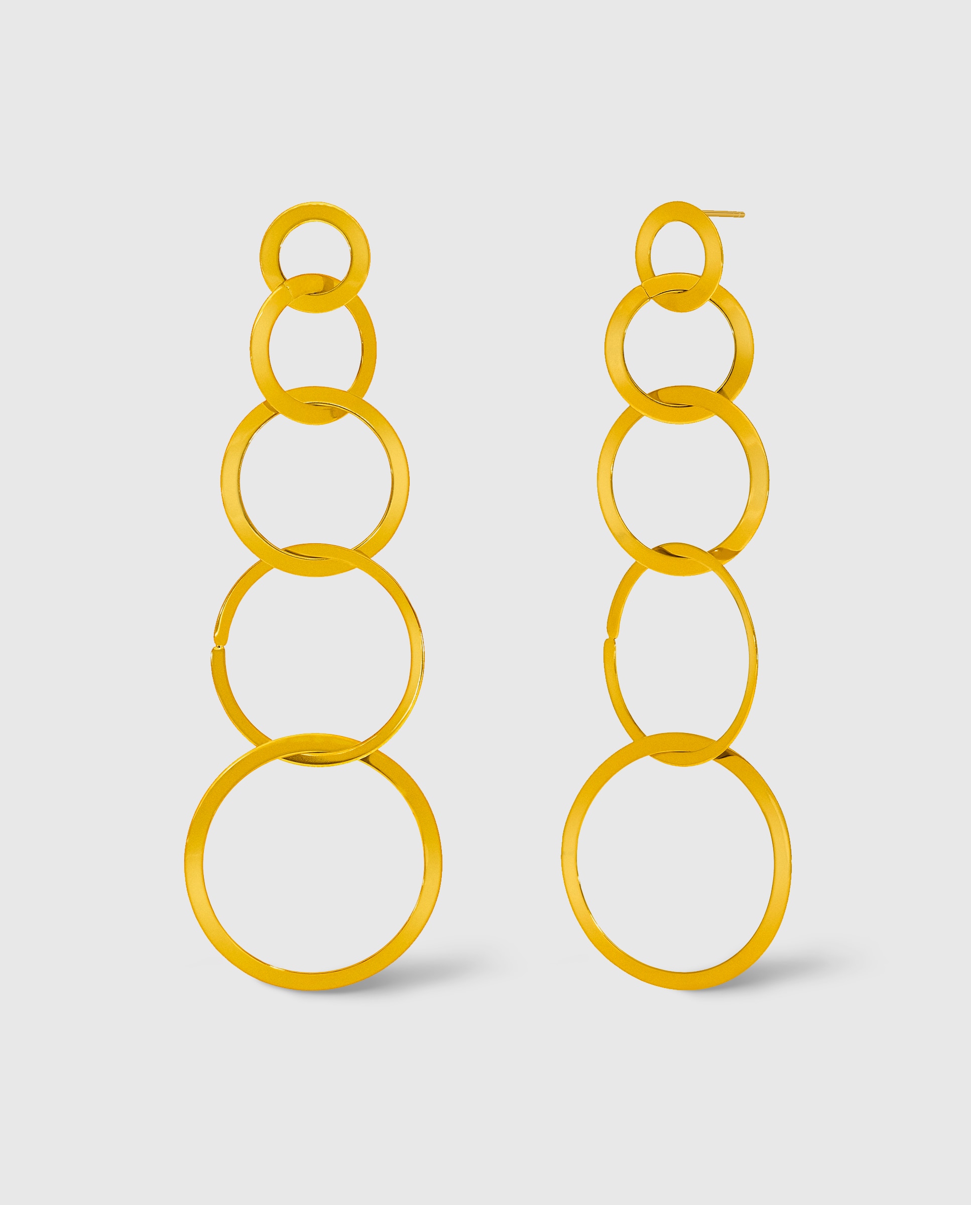 Pendientes largos c03101/ar de aros dorados - Marea - Dorado Dorado-1