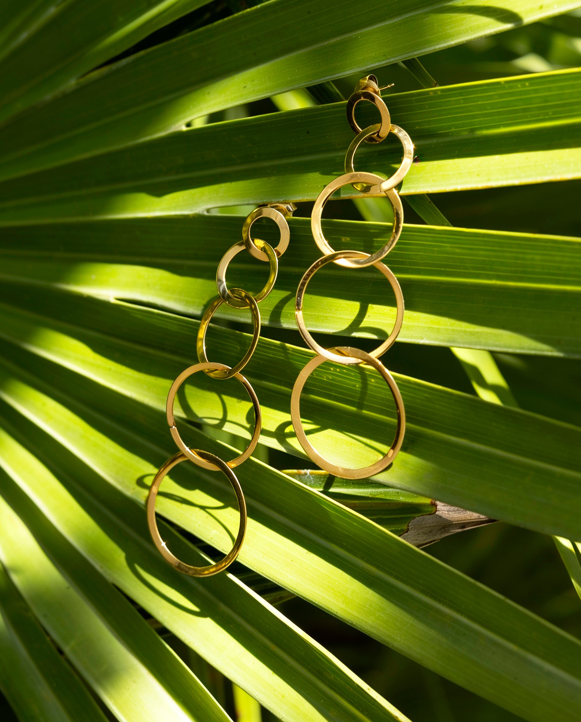 Pendientes largos c03101/ar de aros dorados - Marea - Dorado Dorado-3