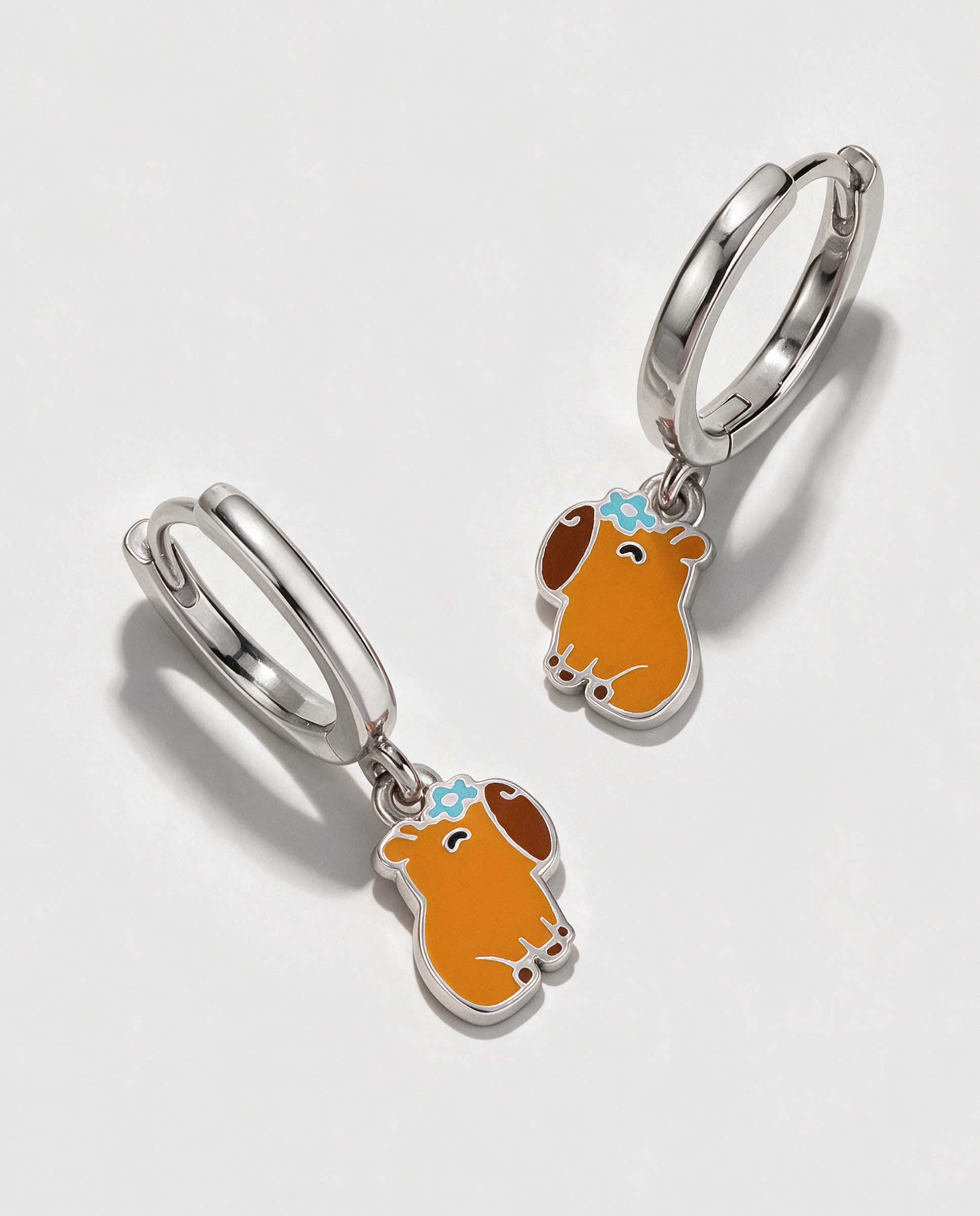 Pendientes hoop d03601/cz capibara flor azul - Marea - Multicolor Multicolor-4