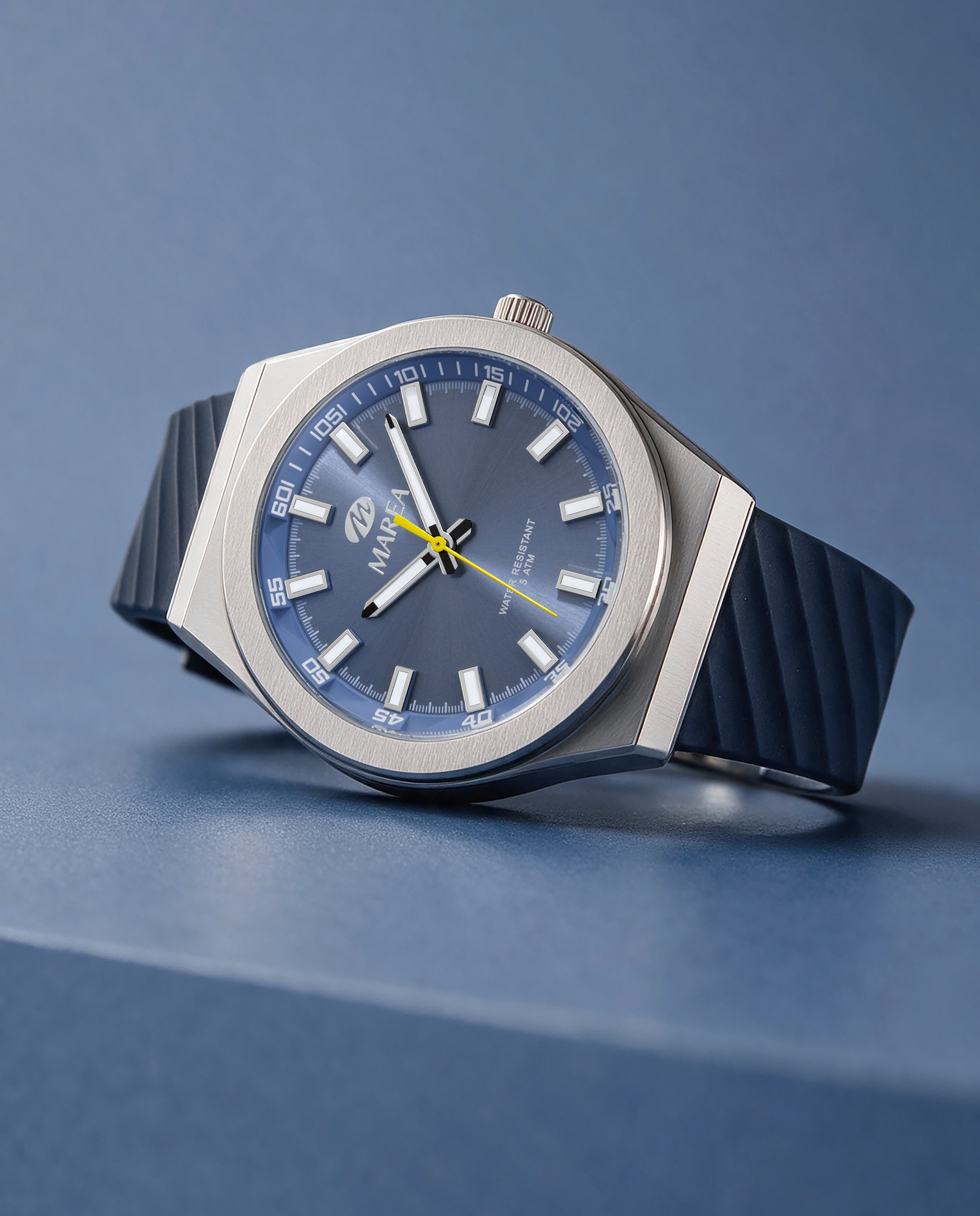 Reloj de hombre b54251/7 con correa de caucho azul marino y esfera azul celeste - Marea - Azul marino Azul marino-3