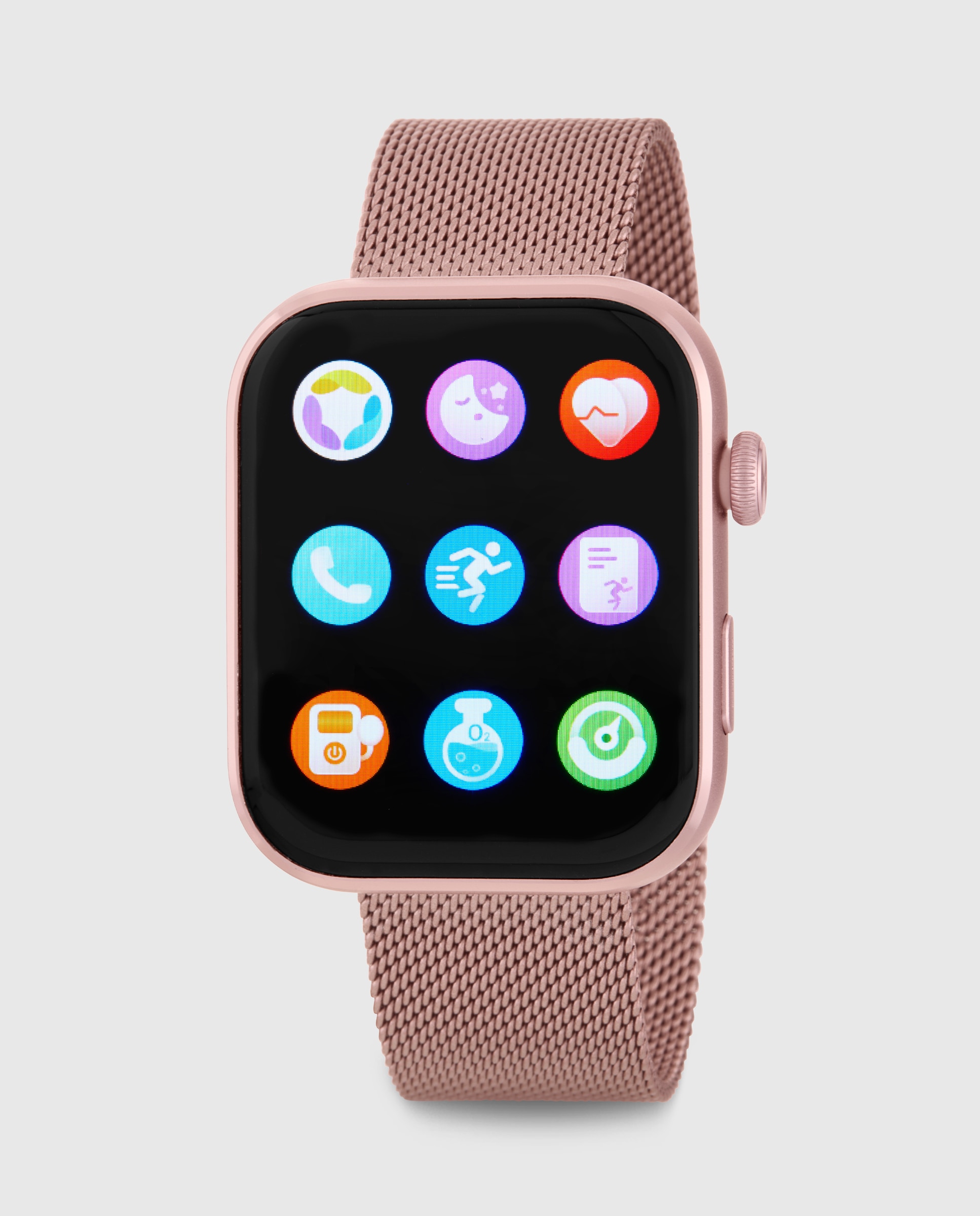 Imagen 0 de Smartwatch b59010/3 con correa de malla milanesa rose gold  y correa extra de silicona color rosa claro Rosa claro