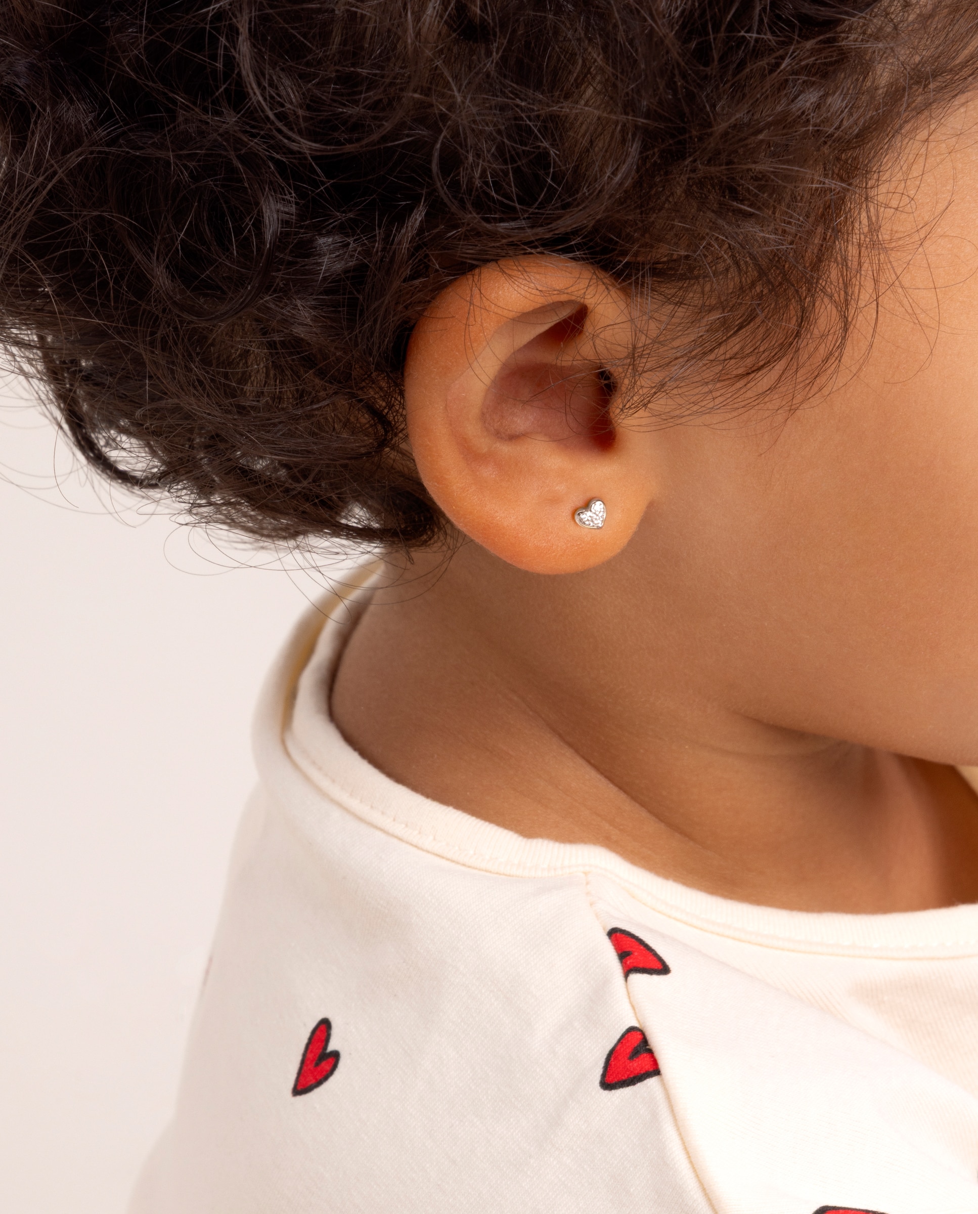 Pendientes de plata de bebé d03401/ay en forma de corazon con circonitas - Marea - Plateado Plateado-2