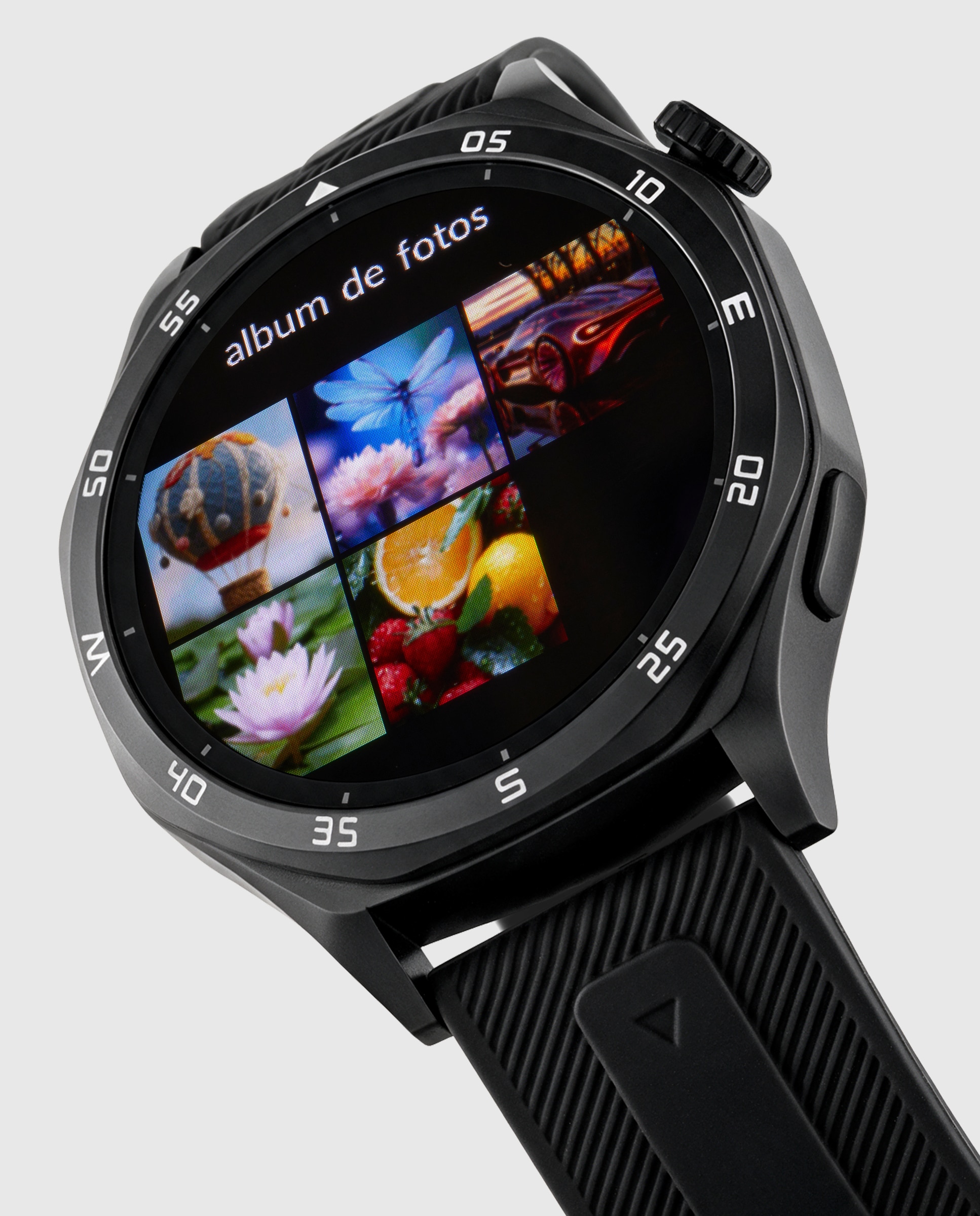 Smartwatch b58016/1 con correa de acero negra y correa de silicona negra de regalo. - Marea - Negro Negro-4