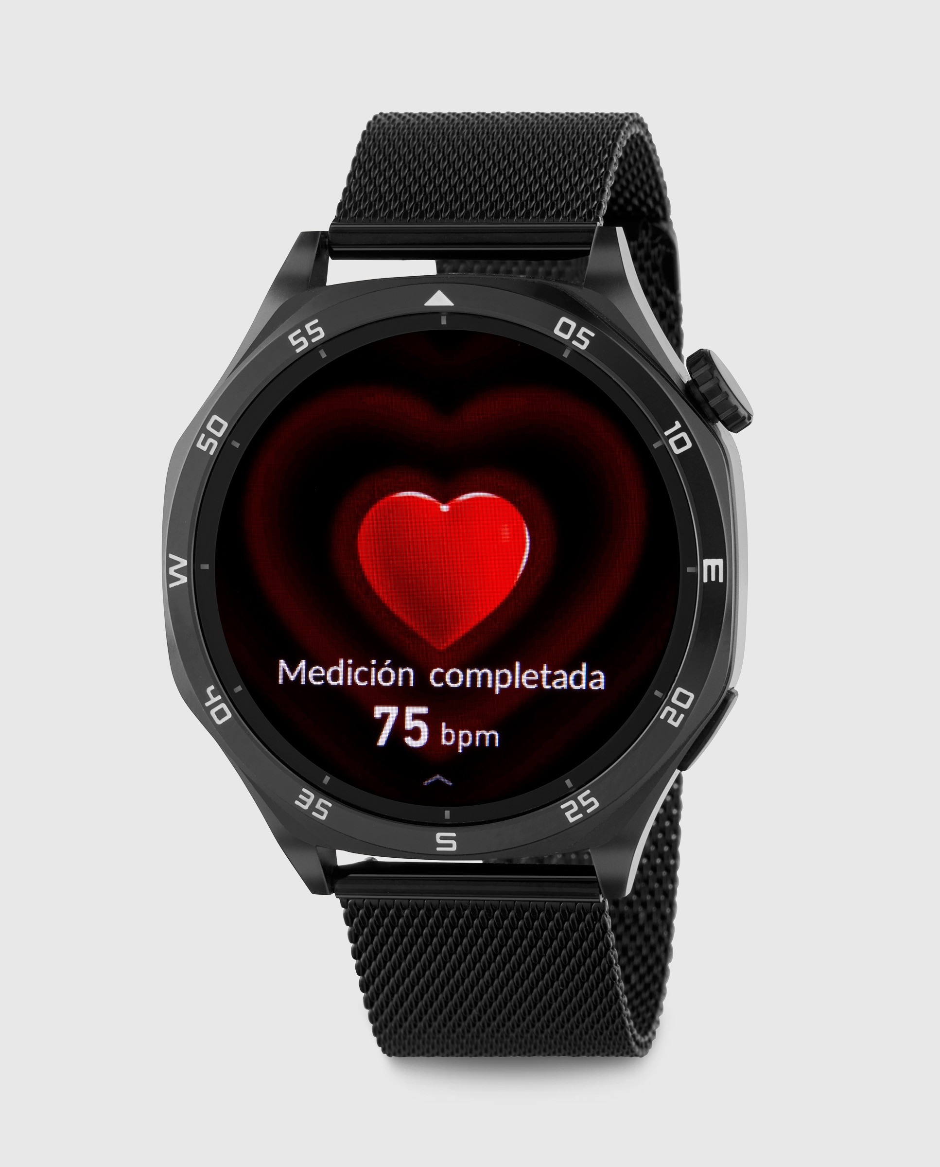 Smartwatch b58016/6 con correa de acero negra y correa de silicona verde de regalo - Marea - Verde militar Verde militar-1