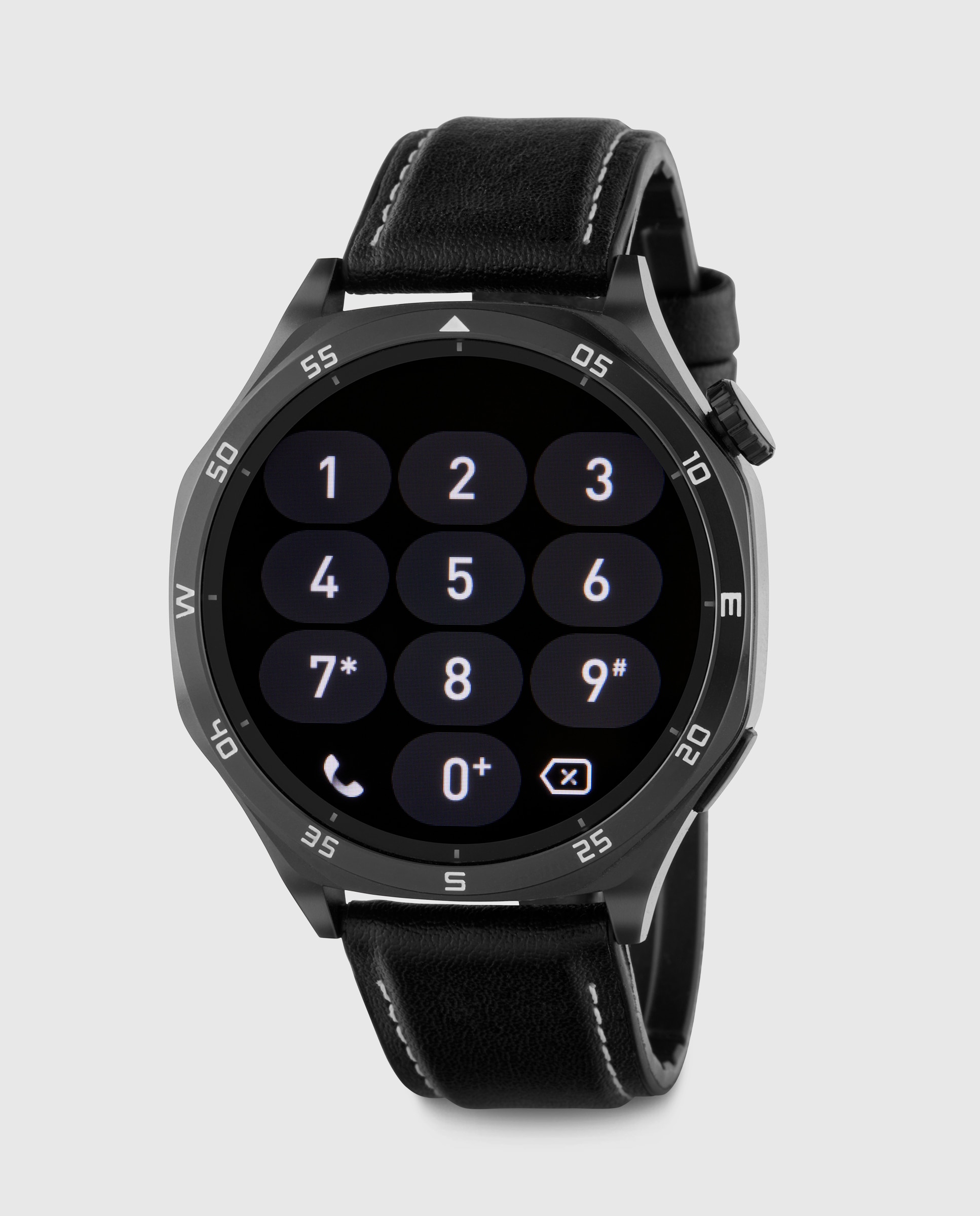 Smartwatch b58016/8 con correa de cuero negra y correa de acero negra de regalo - Marea - Negro Negro-1