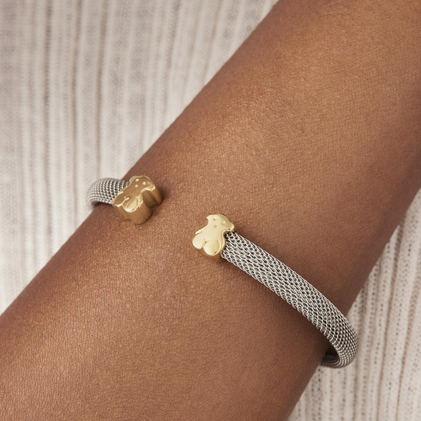Pulsera rígida icon mesh de oro y acero - Tous - Bicolor Bicolor-3