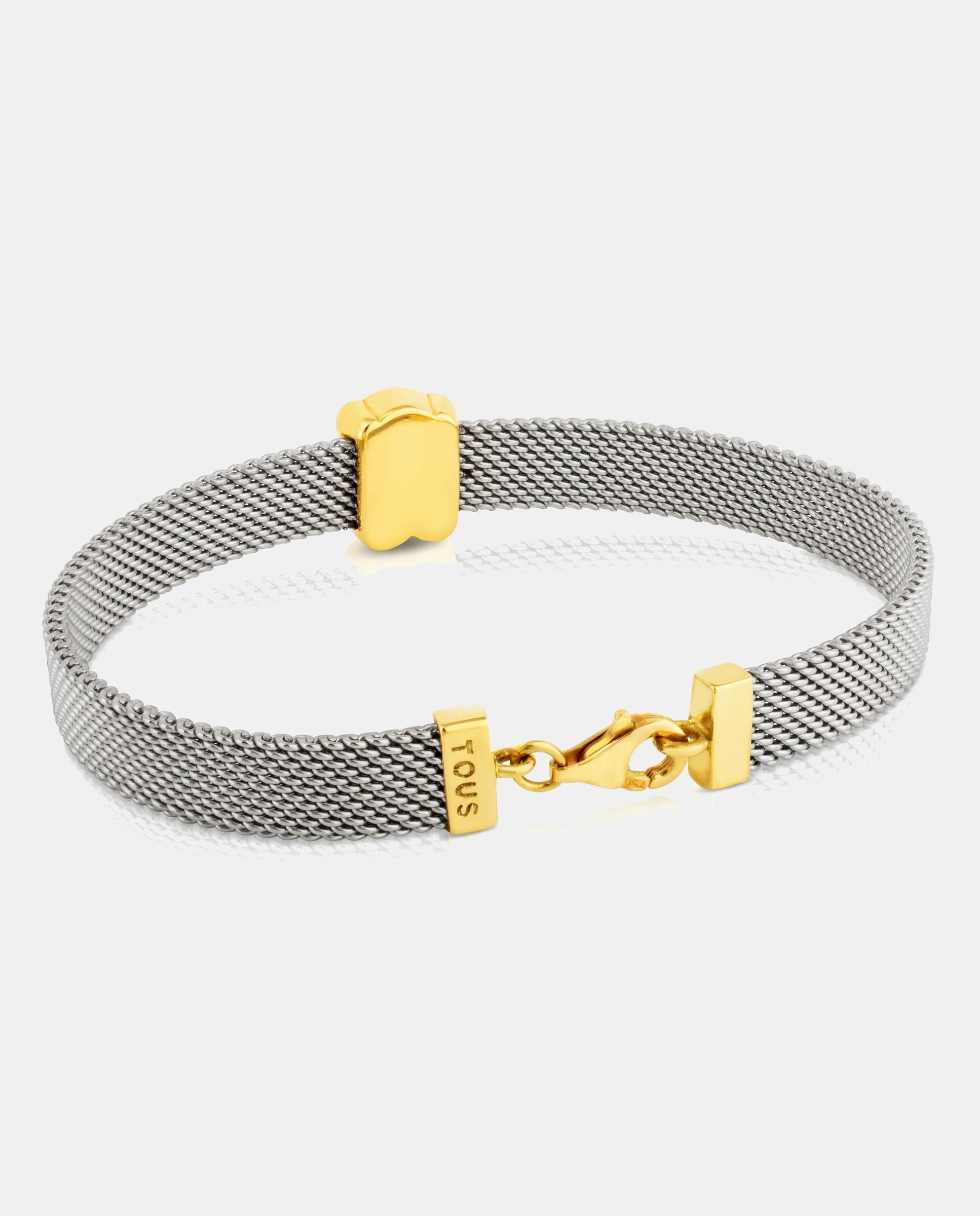 Imagen 2 de Pulsera rígida de oro amarillo y acero - Tous - Bicolor Bicolor