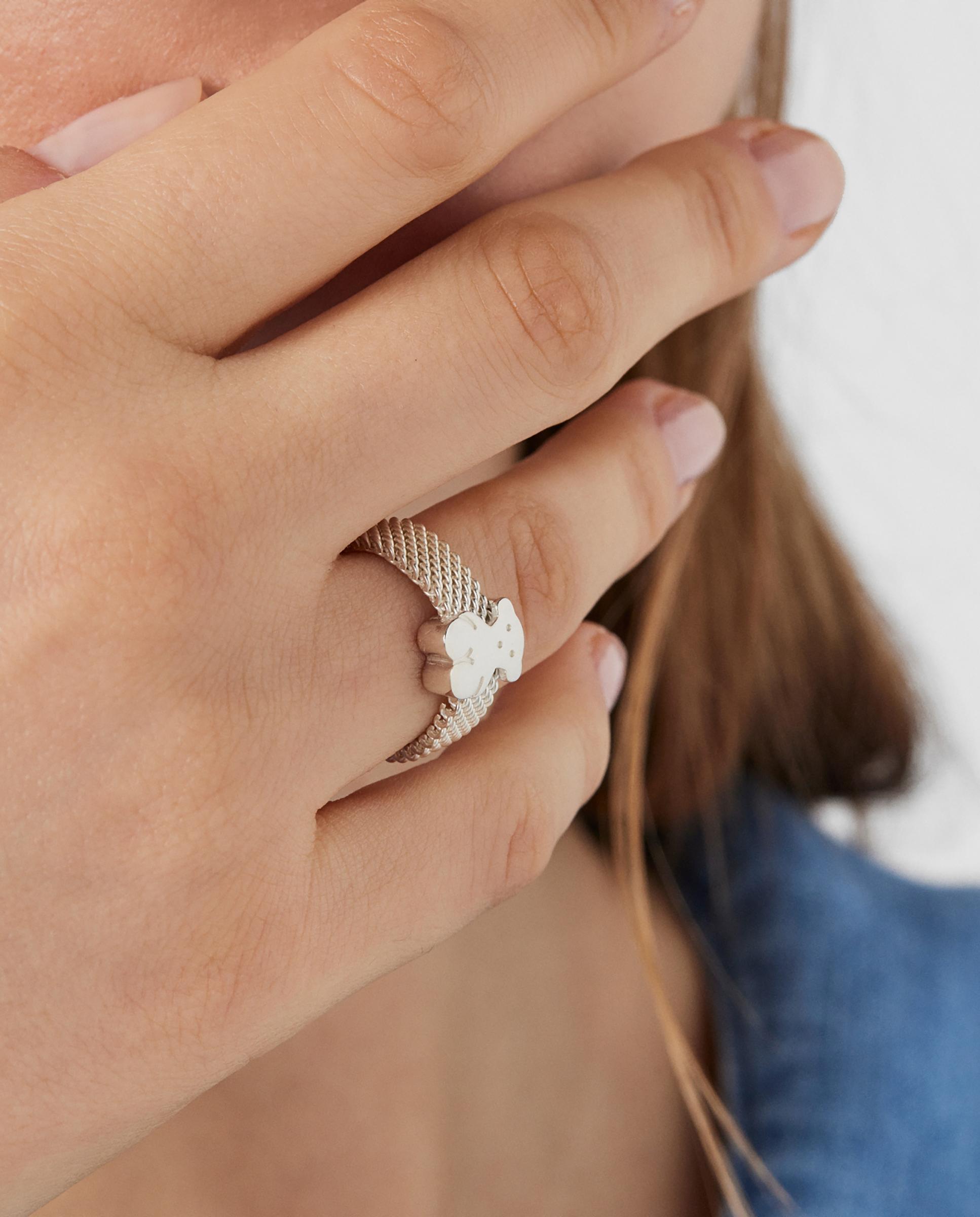 Imagen 6 de Anillo de plata mesh - Tous - Plateado Plateado