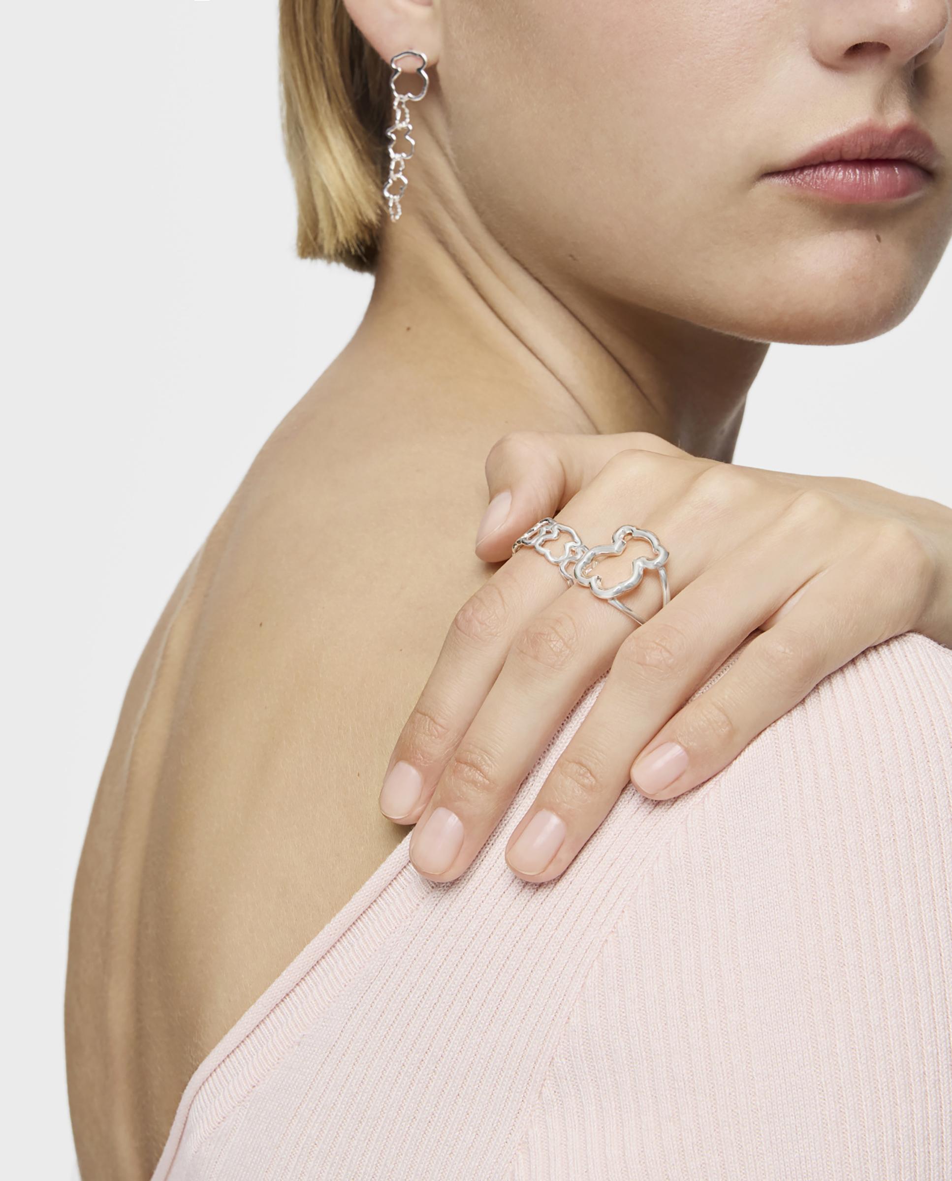 Anillo new carrusel con diseño de osos en plata de primera ley - Tous - Plateado Plateado-6