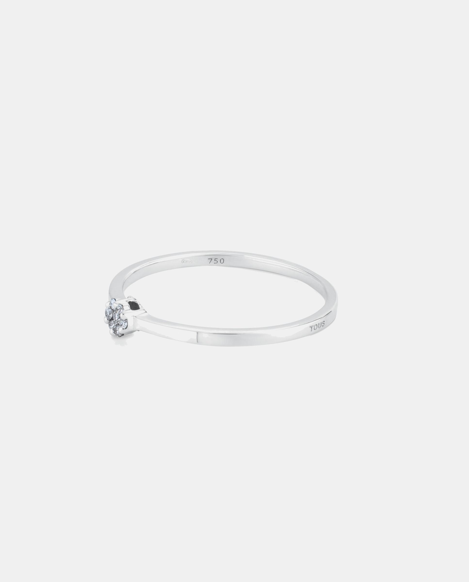 Anillo sweet diamonds en oro blanco y diamantes - Tous - Blanco Blanco-2